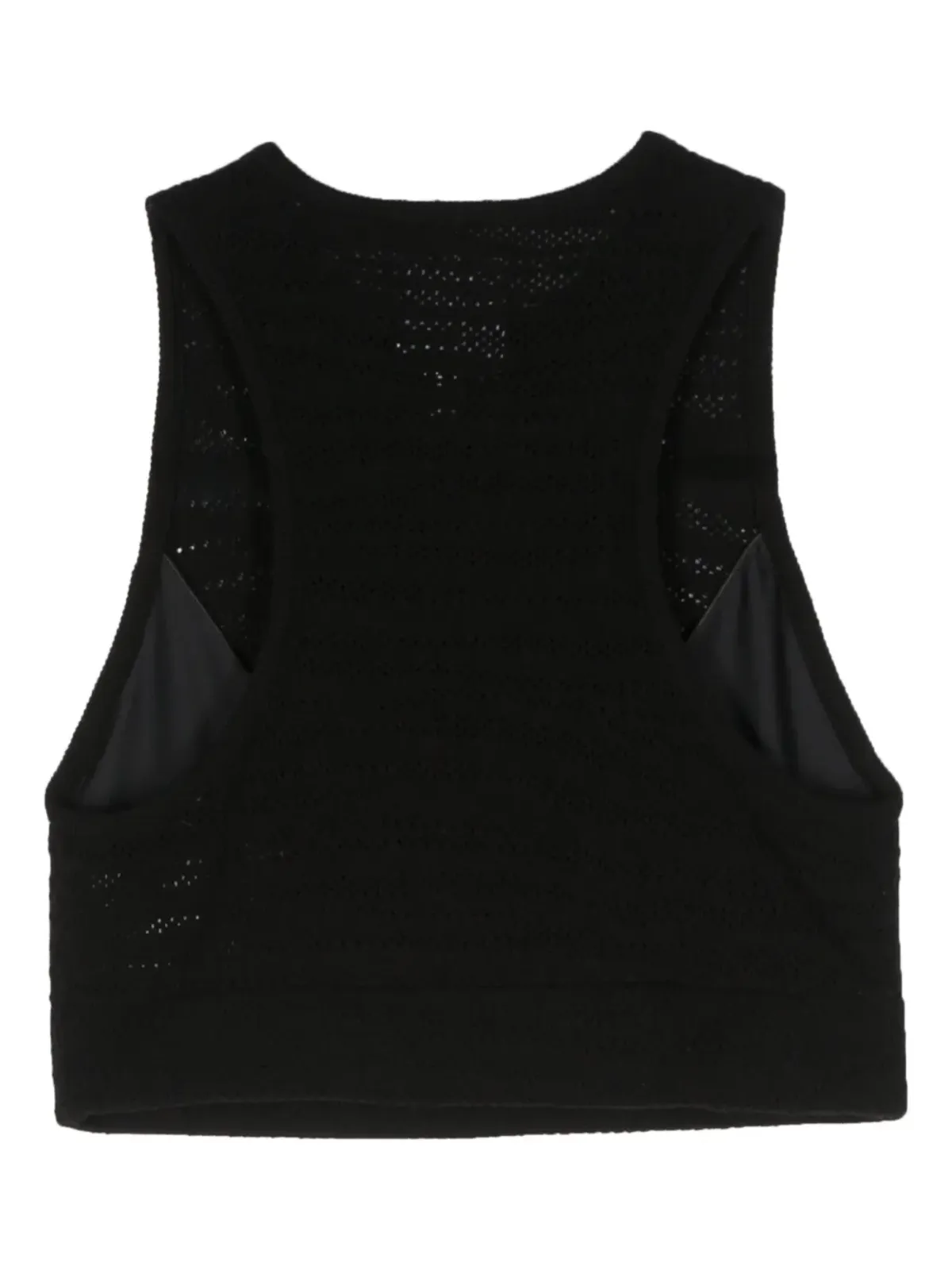 Emporio Armani ニットクロップトップ - ブラック - 画像2