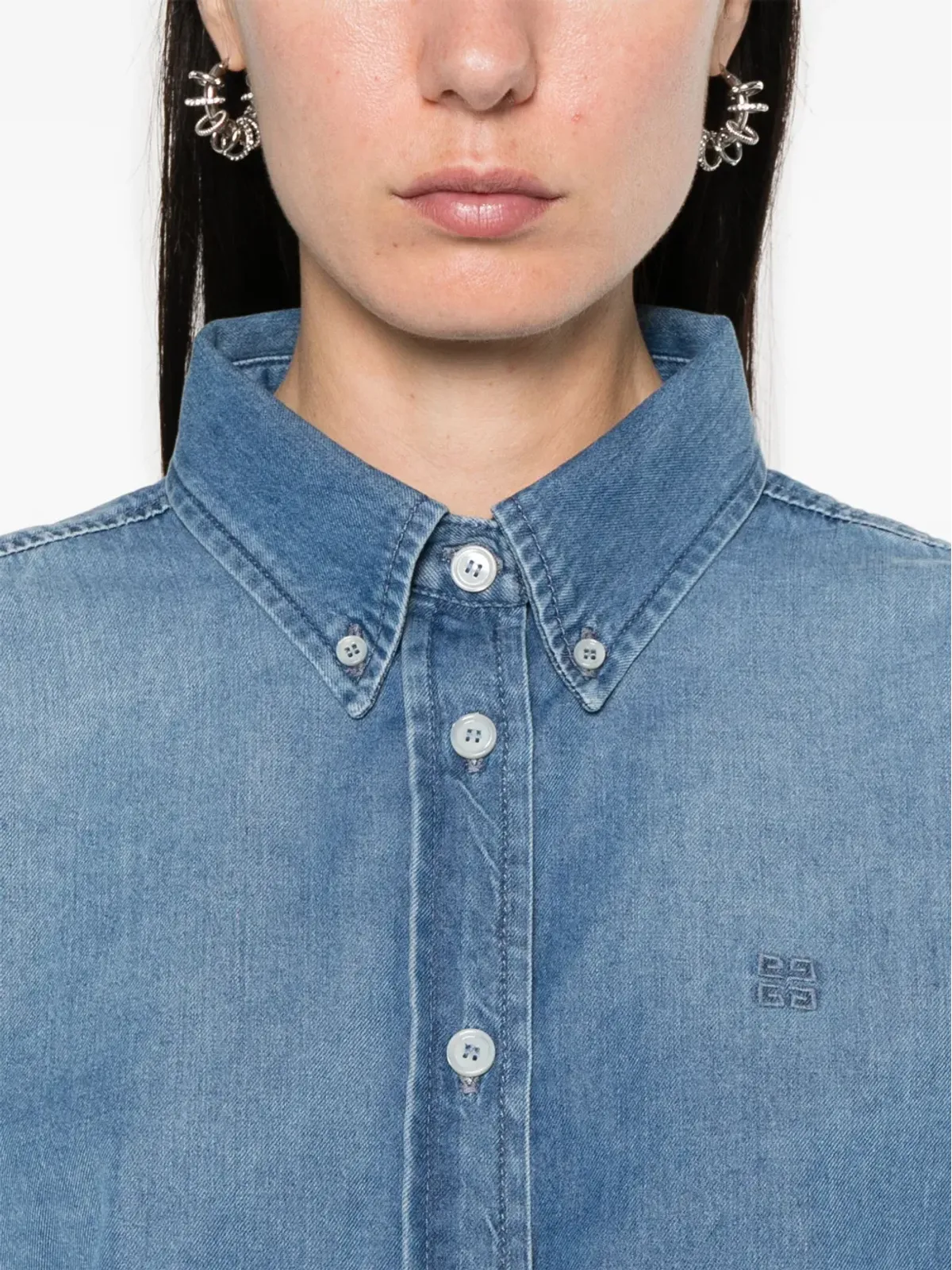 Givenchy クロップドデニムシャツ - 画像5