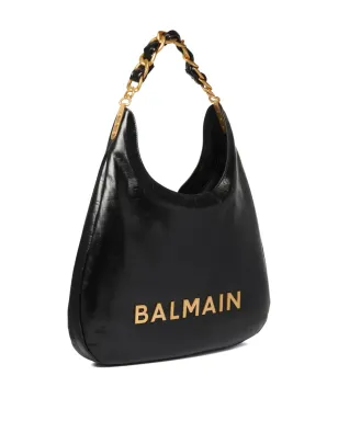 Balmain 1945 しわ加工レザー ショルダーバッグ - ブラック - サムネイル3