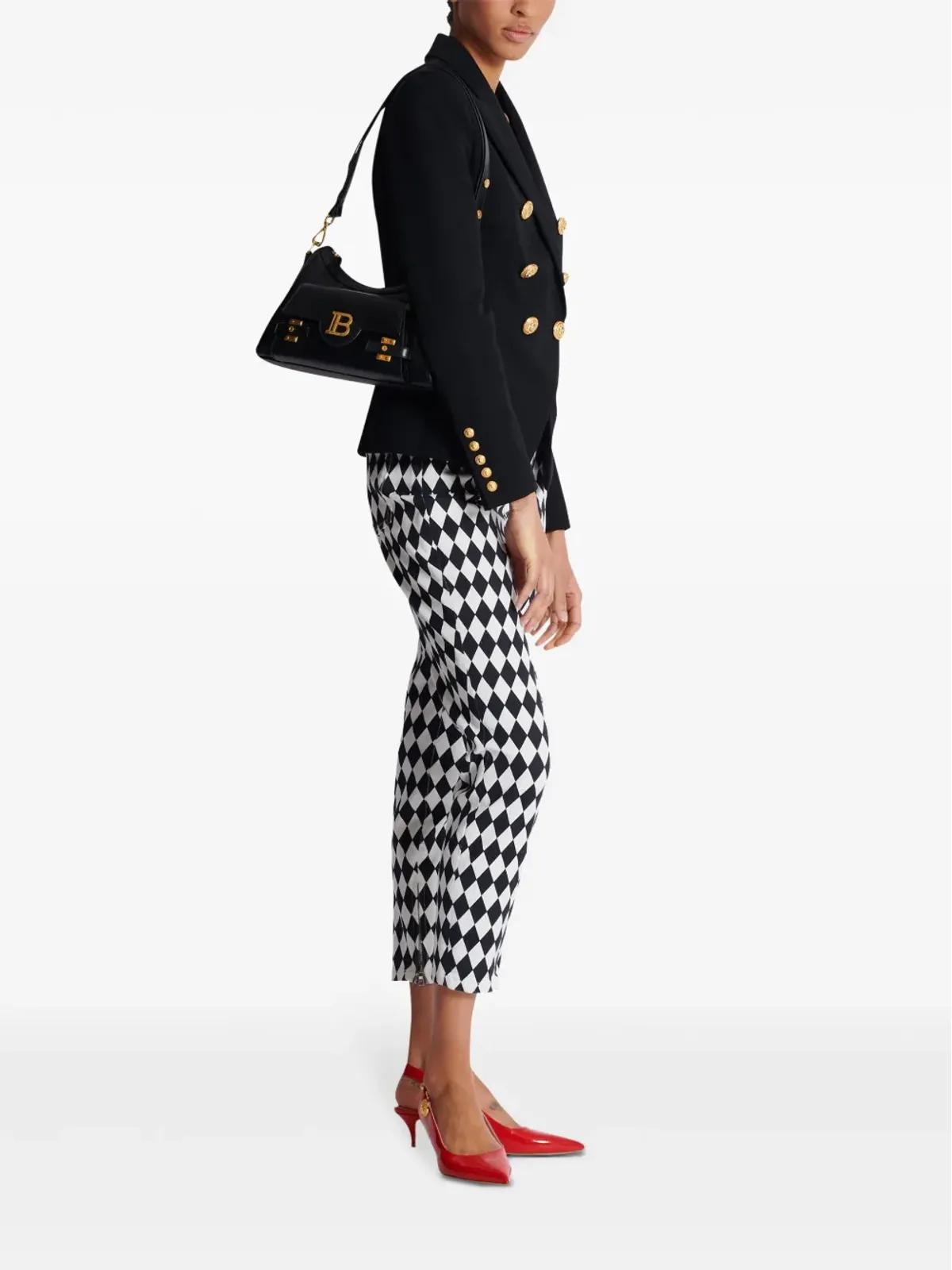 Balmain B-Buzz レザー ショルダーバッグ - ブラック - 画像2