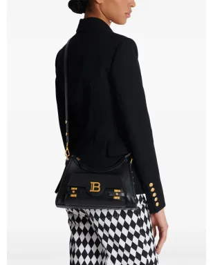 Balmain B-Buzz レザー ショルダーバッグ - ブラック - サムネイル3