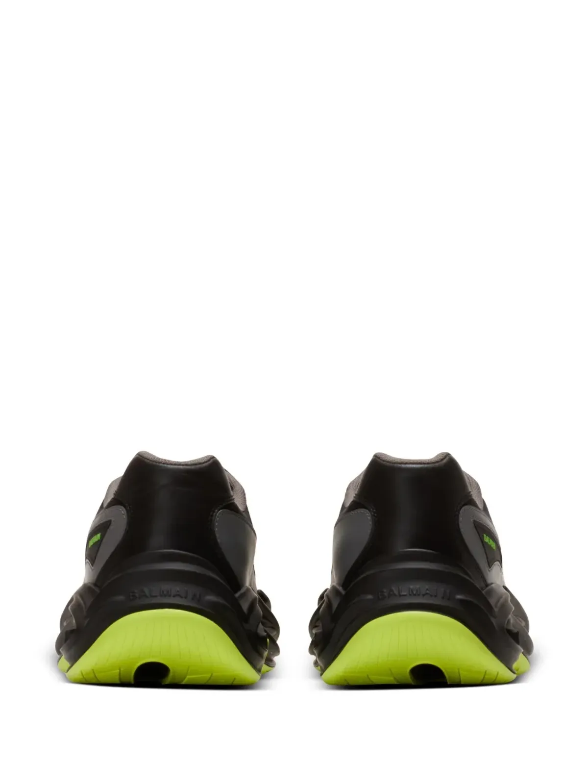 Balmain Run-Row レザー スニーカー ブラック - 画像3