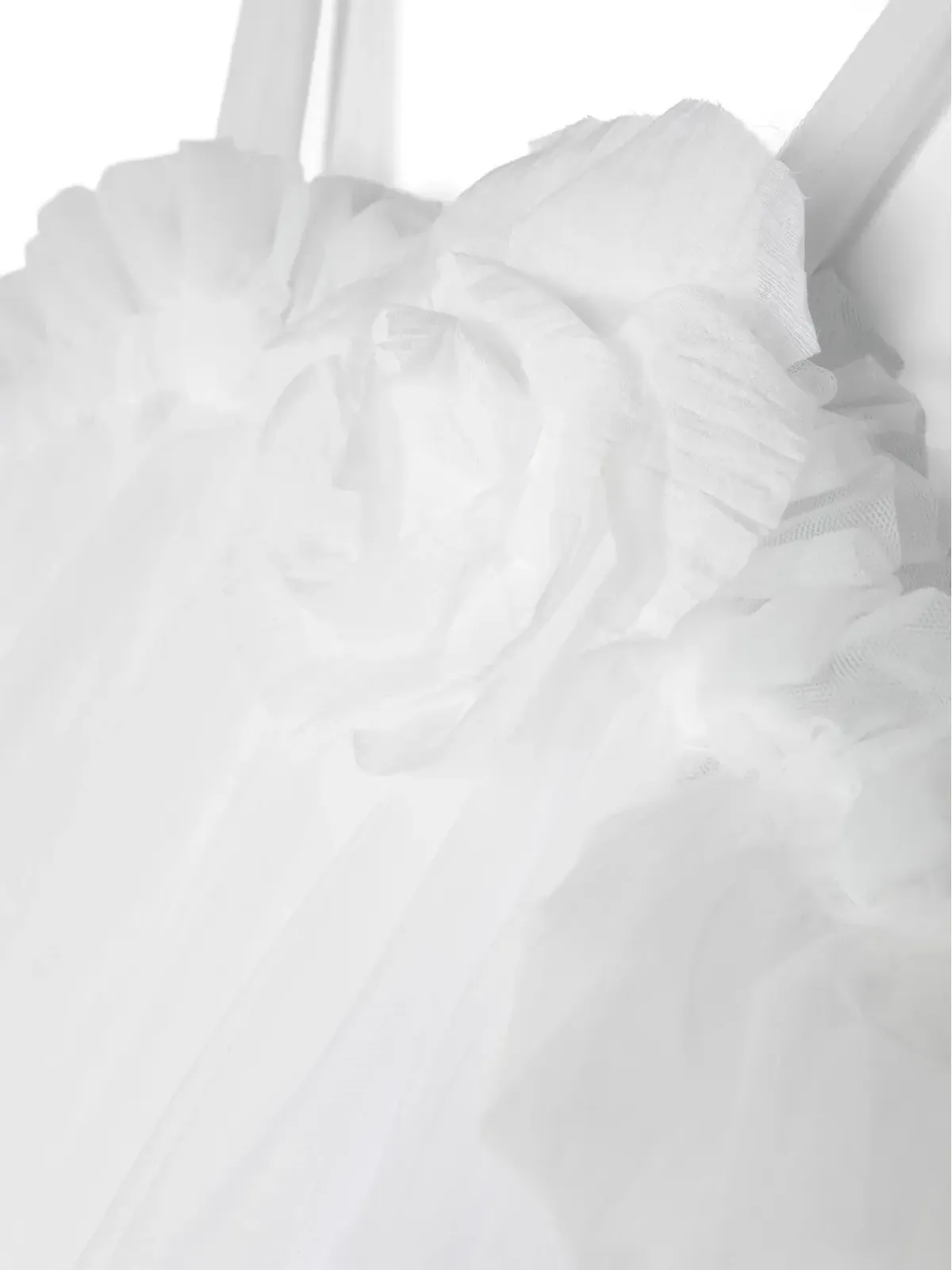 Ermanno Scervino Junior 花柄アップリケチュールドレス - 画像3