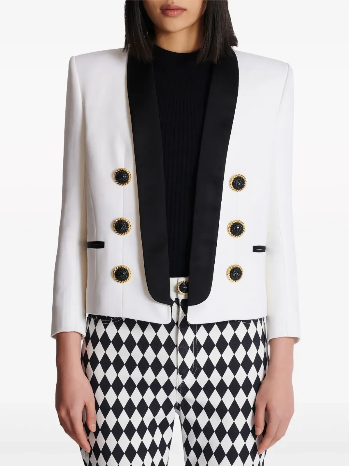 Balmain ウールブレザー オープンフロント - 画像5