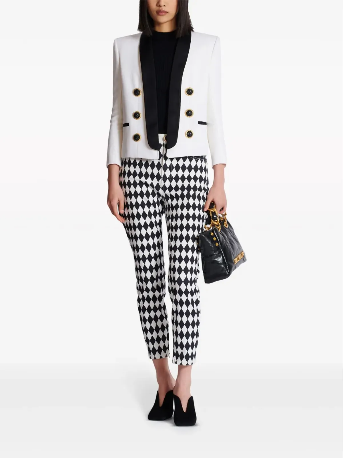 Balmain ウールブレザー オープンフロント - 画像2