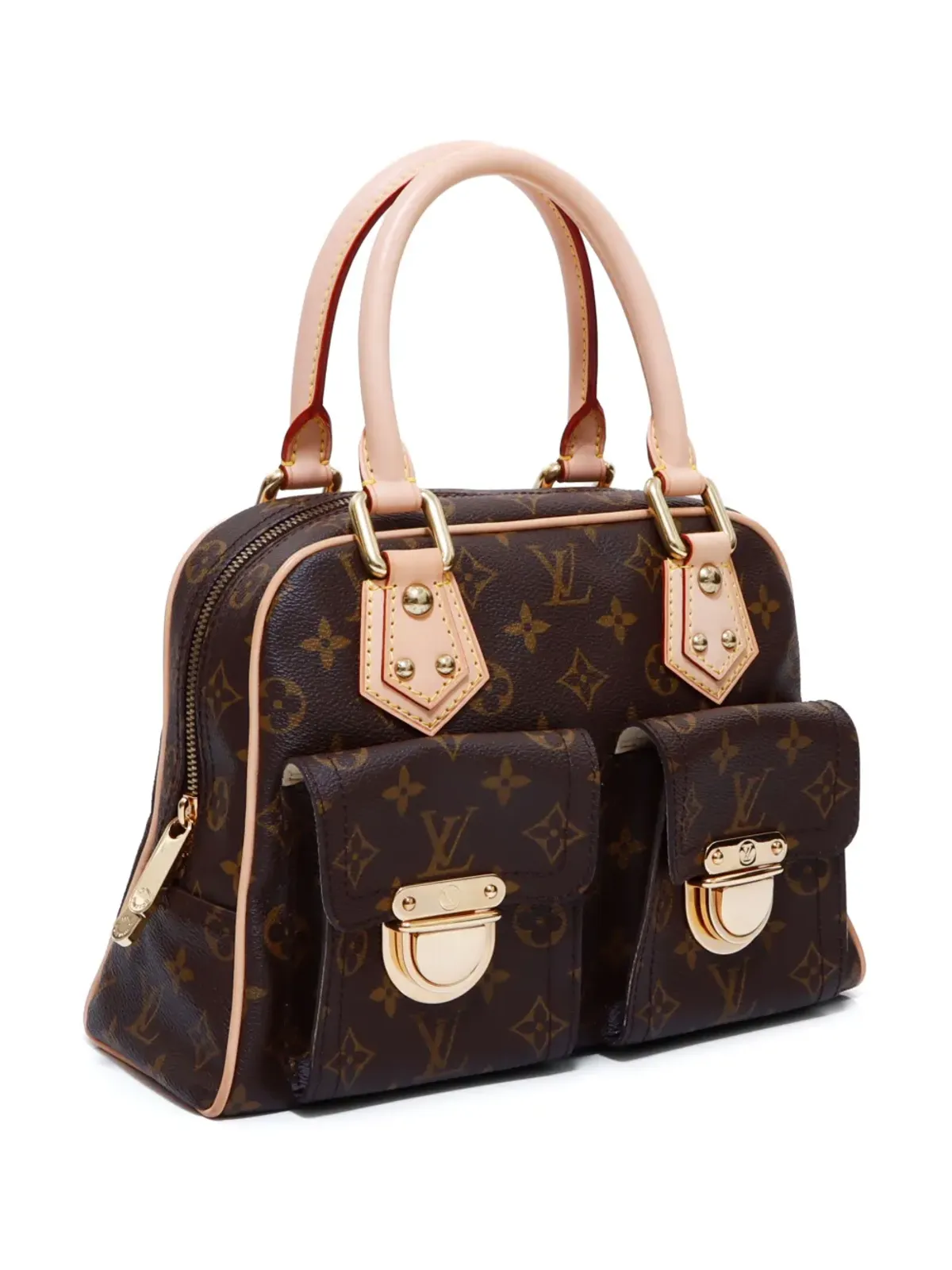 ビンテージ Louis Vuitton Manhattan PM ハンドバッグ 2006年 ブラウン - 画像3