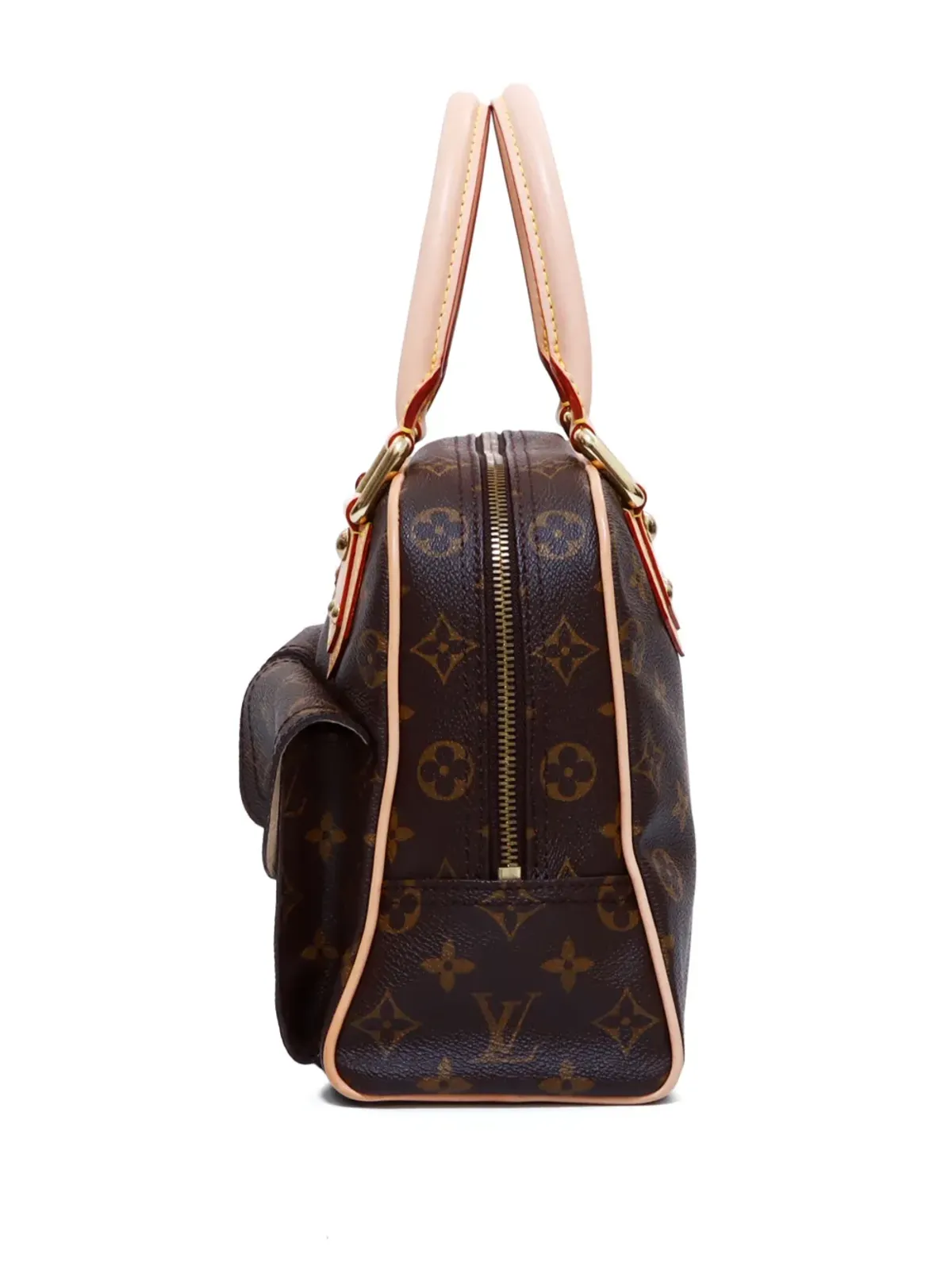 ビンテージ Louis Vuitton Manhattan PM ハンドバッグ 2006年 ブラウン - 画像4