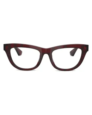 Burberry Eyewear チェック柄キャットアイ眼鏡 - レッド - サムネイル1