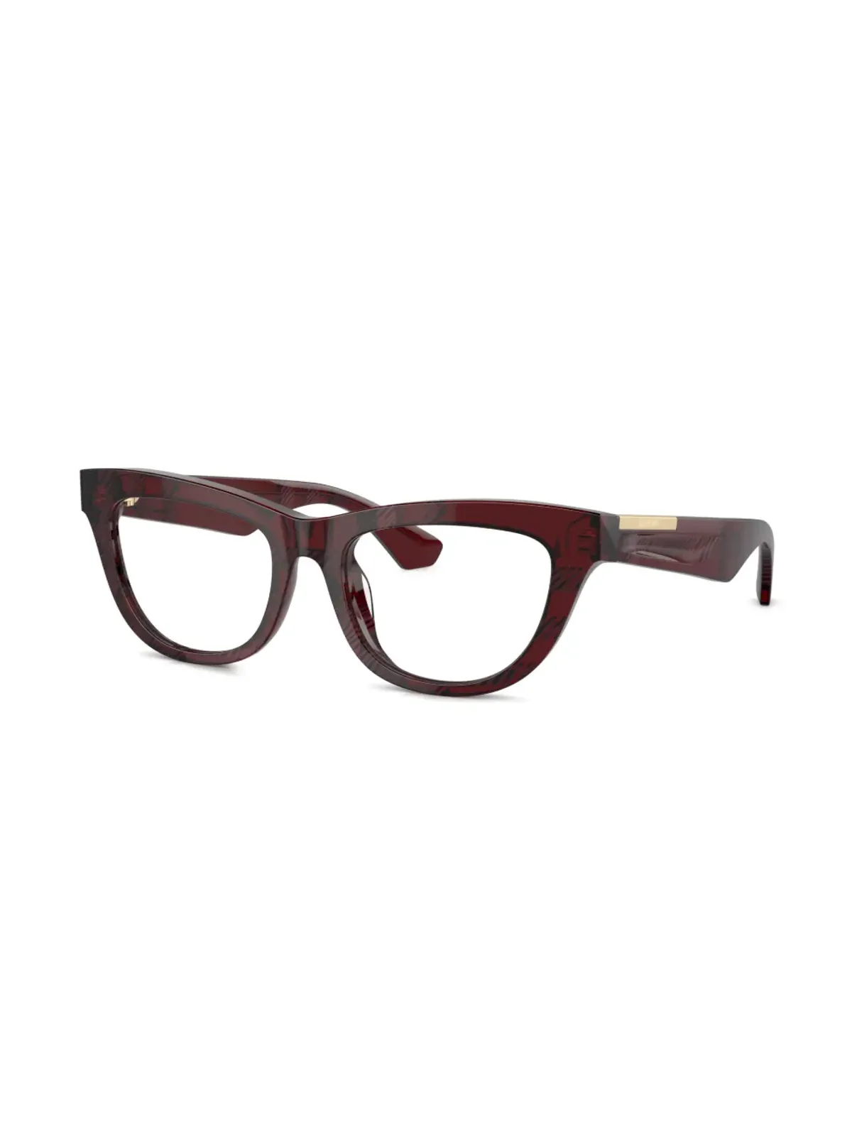 Burberry Eyewear チェック柄キャットアイ眼鏡 - レッド - 画像2