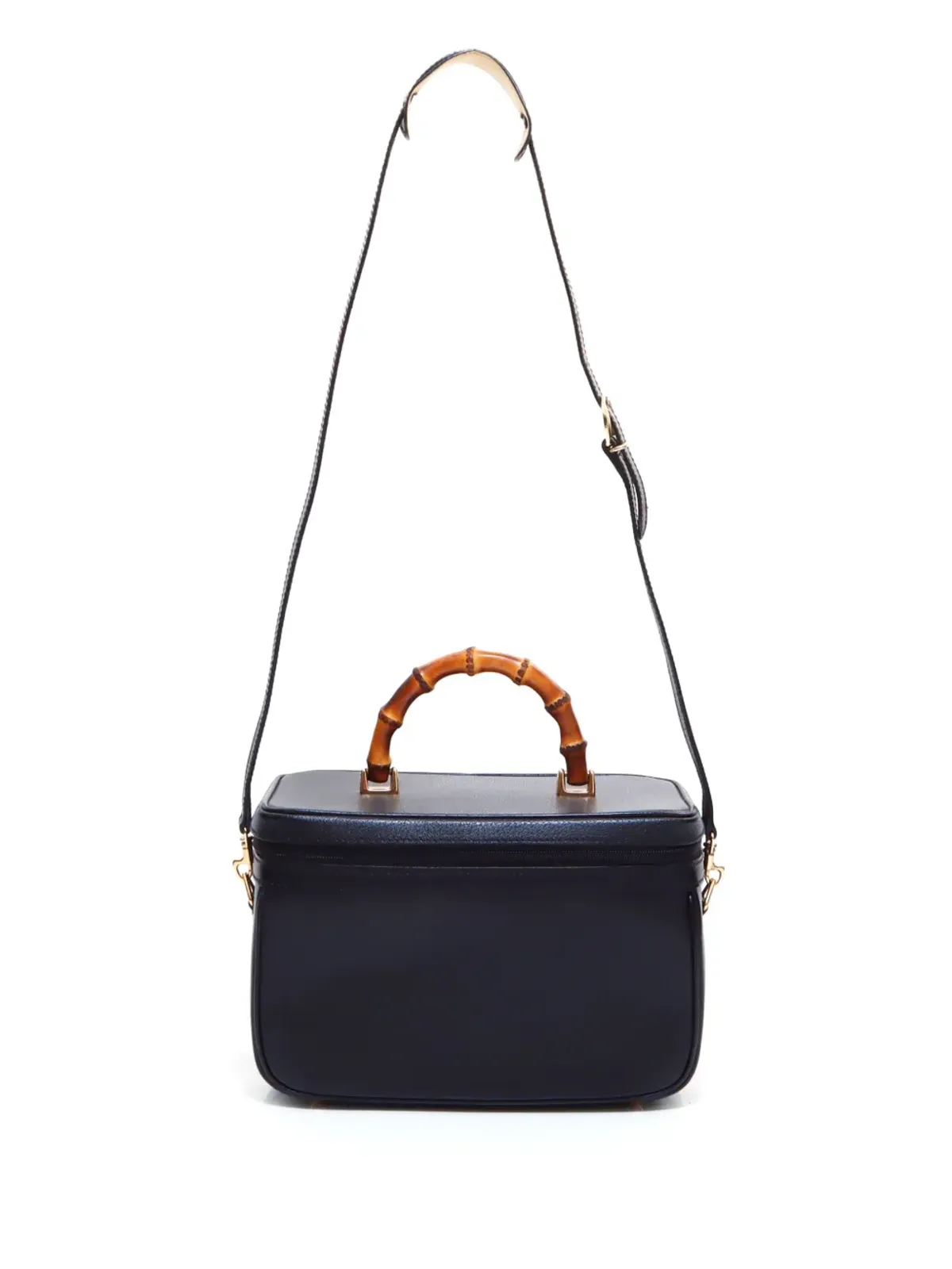 Gucci ビンテージ Bamboo ツーウェイ ハンドバッグ - ブラック - 画像5