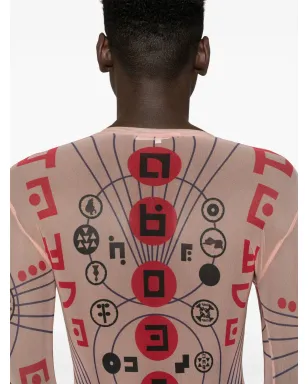 Walter Van Beirendonck グラフィックプリント メッシュトップ - サムネイル5
