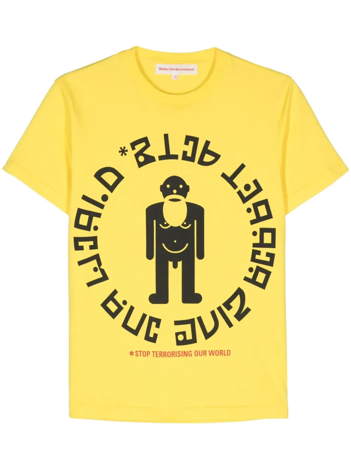 Walter Van Beirendonck ロゴプリント コットンTシャツ - イエロー - 画像1