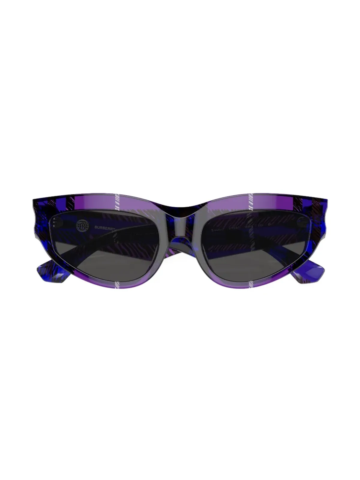 Burberry Eyewear チェック柄キャットアイサングラス - パープル - 画像5