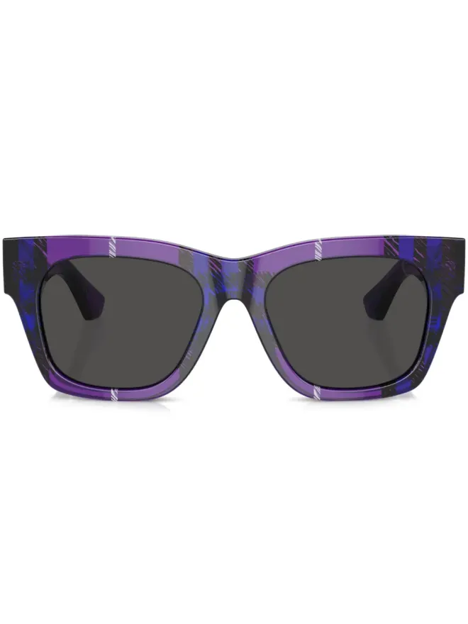 Burberry Eyewear Burberry Eyewear チェック柄ウェイファー・フレームサングラスの商品画像