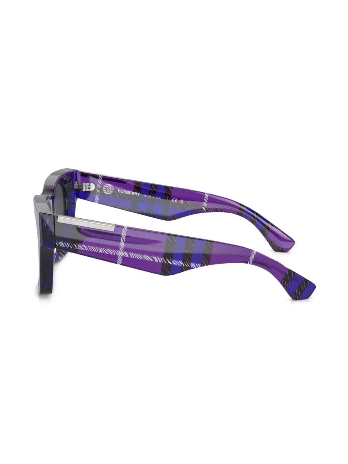 Burberry Eyewear チェック柄ウェイファー・フレームサングラス - 画像3