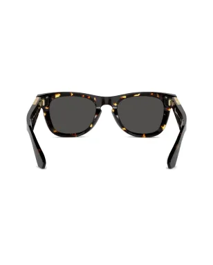 Burberry Eyewear べっ甲風スクエアフレームサングラス - ブラウン - サムネイル4