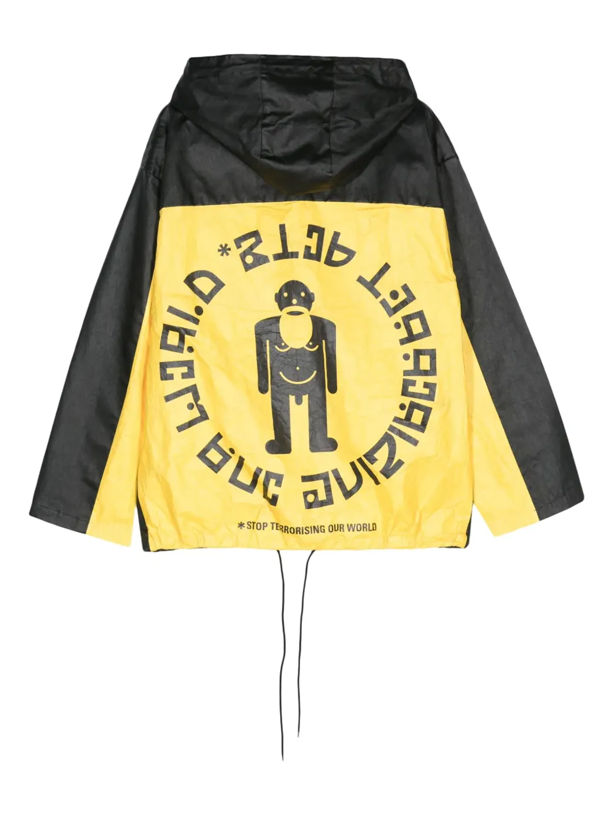 Walter Van Beirendonck ストップロゴプリント フード付きジャケット - 画像2