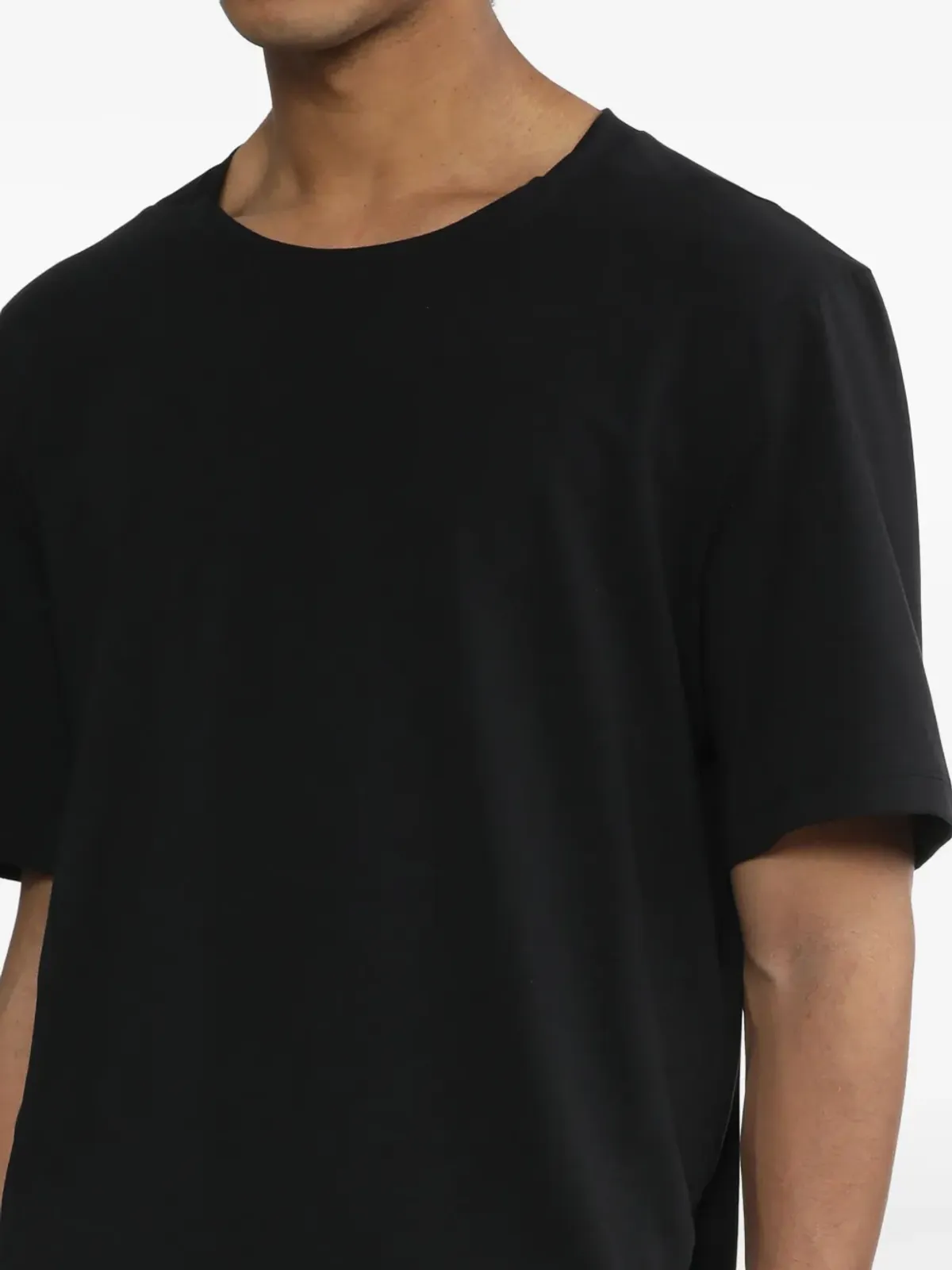 Post Archive Faction ラウンドネック コットンTシャツ - ブラック - 画像5