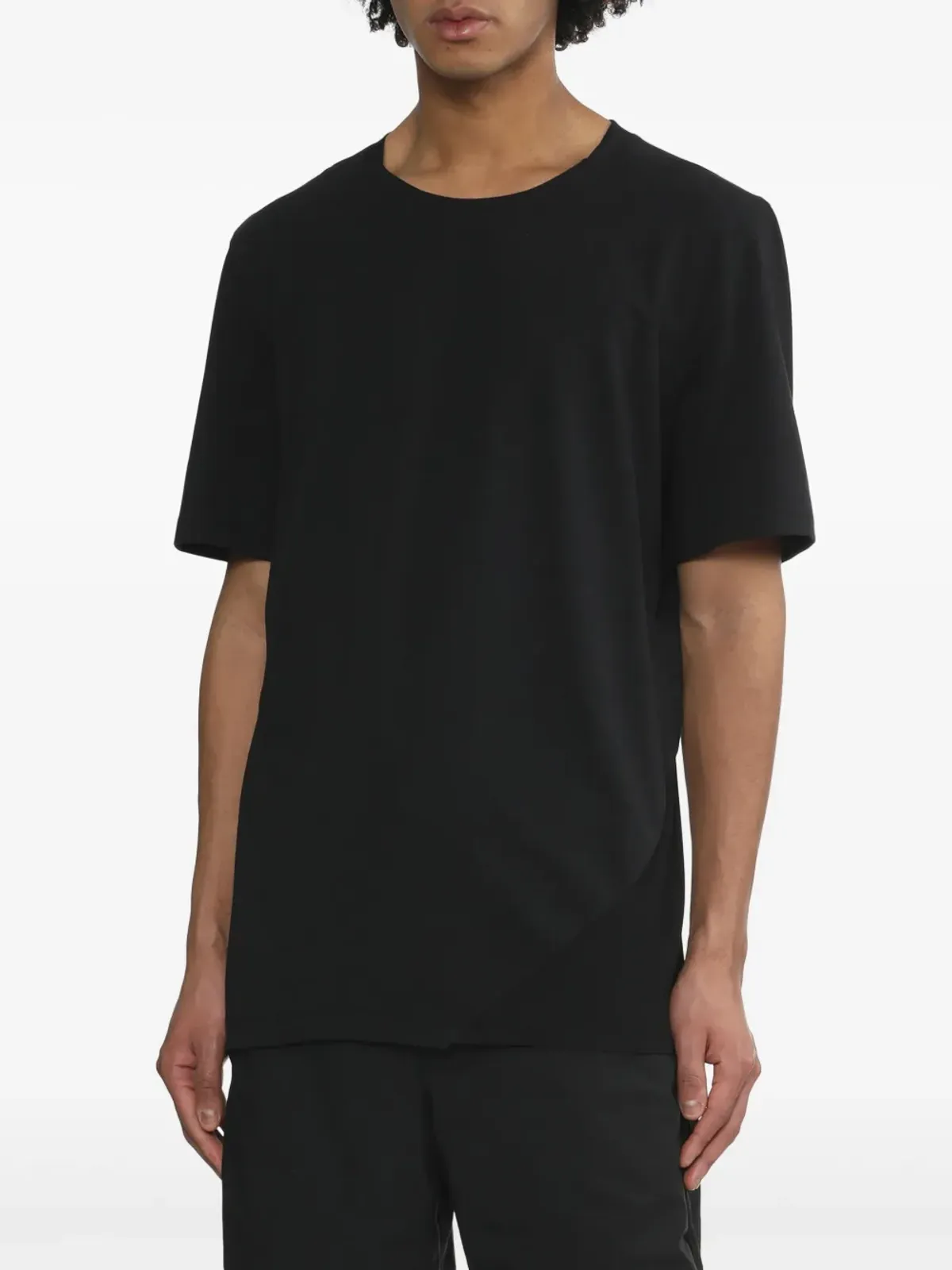 Post Archive Faction ラウンドネック コットンTシャツ - ブラック - 画像3