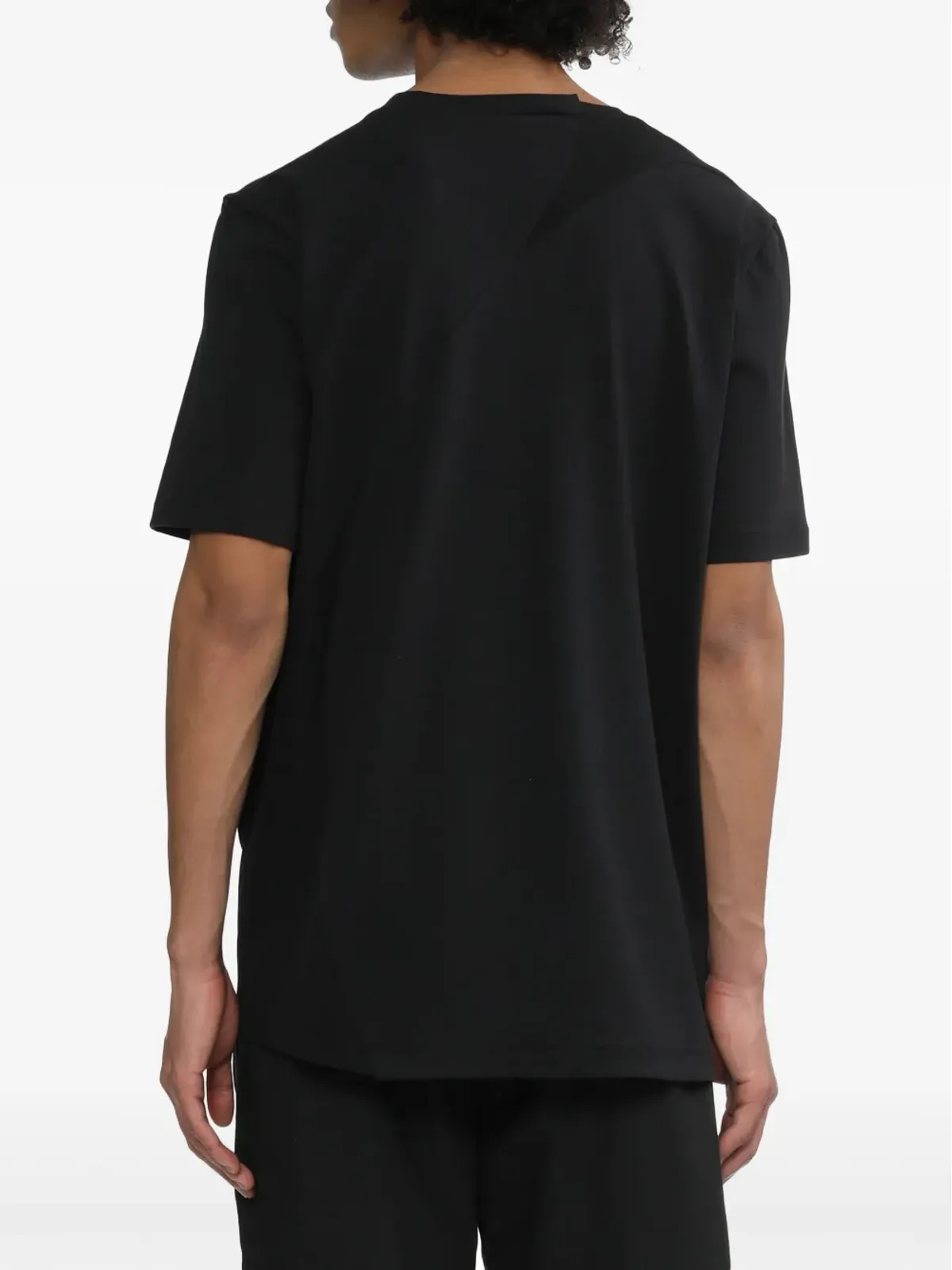 Post Archive Faction ラウンドネック コットンTシャツ - ブラック - 画像4
