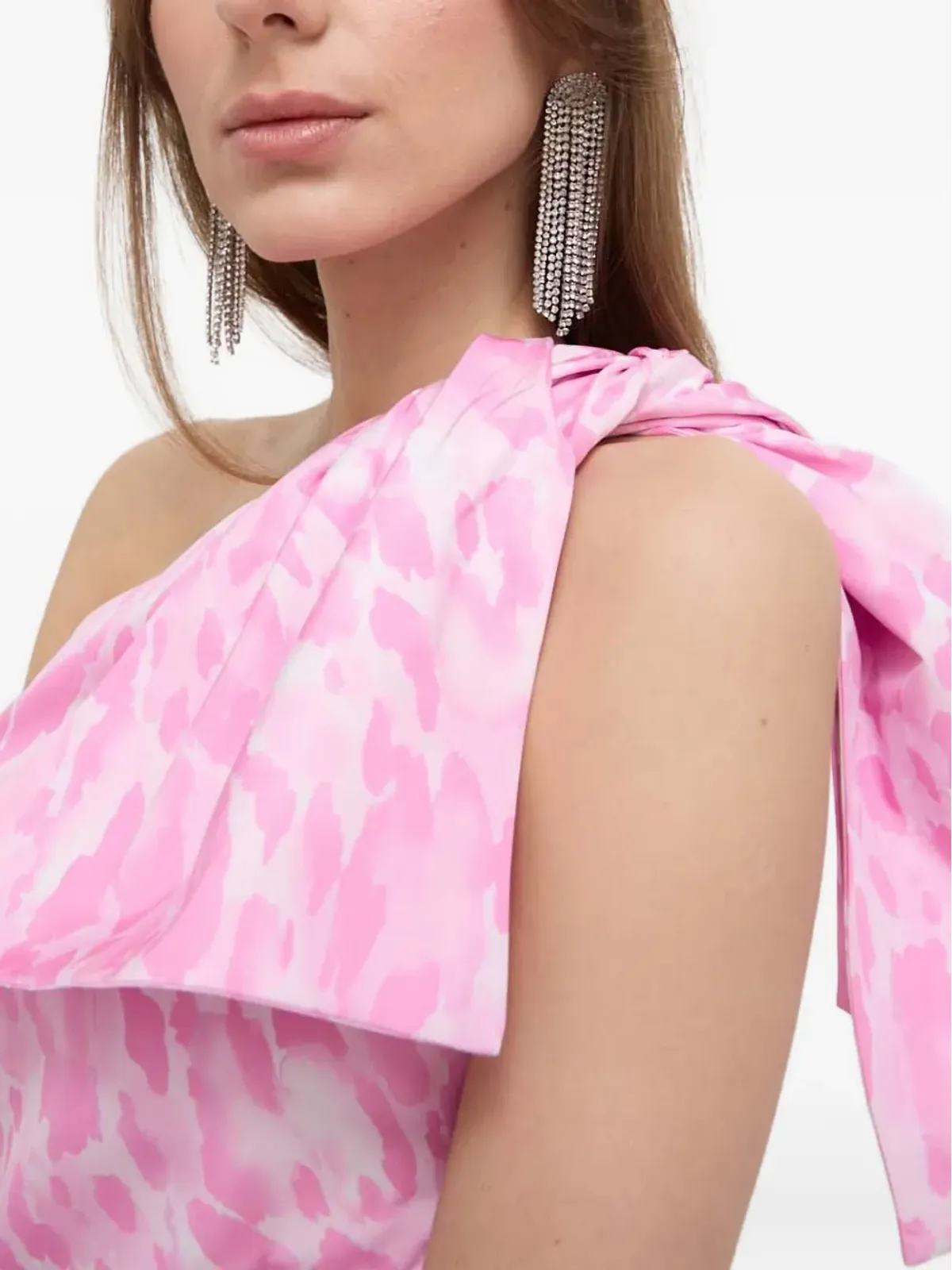 PINKO ボウ付き ワンショルダーミニドレス - 画像4