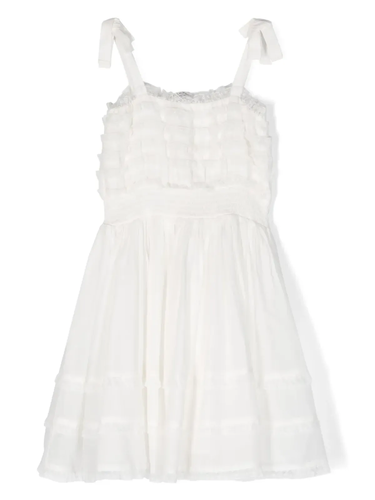 Philosophy Di Lorenzo Serafini Kids フリル付きコットンミニドレス - 画像1