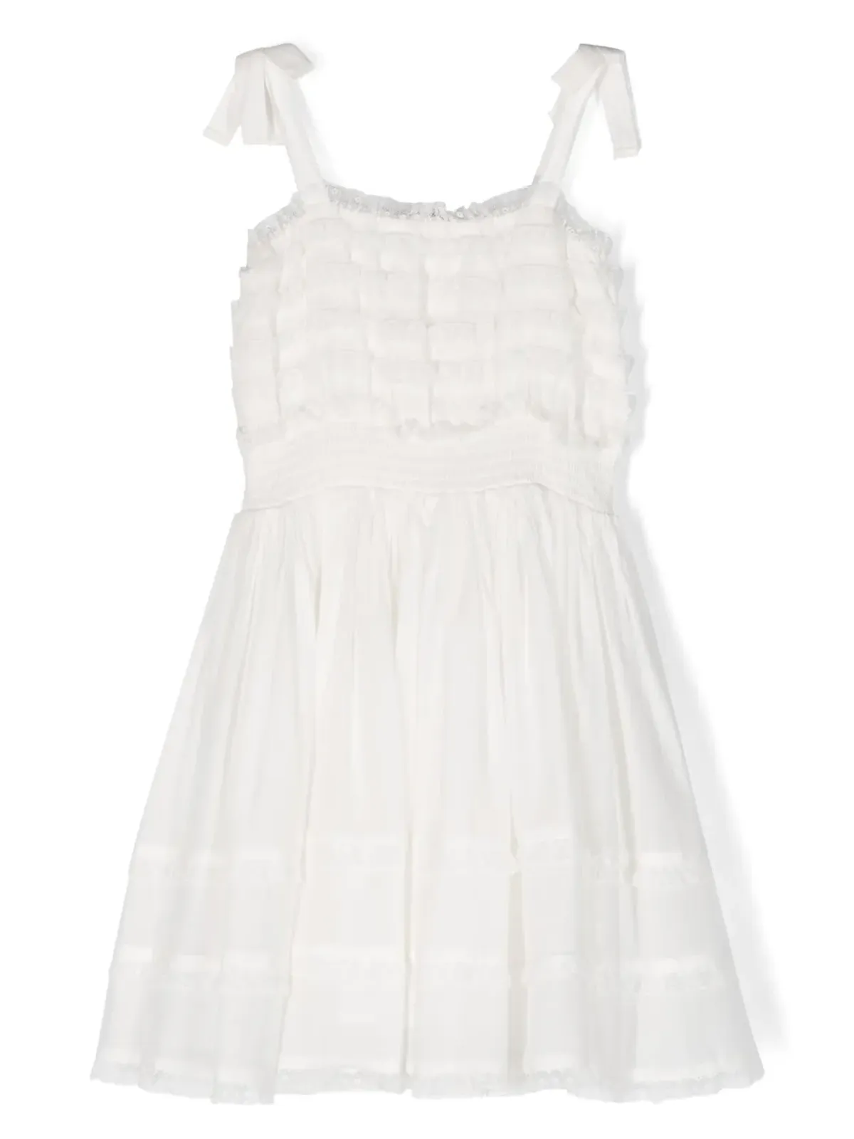 Philosophy Di Lorenzo Serafini Kids フリル付きコットンミニドレス - 画像2