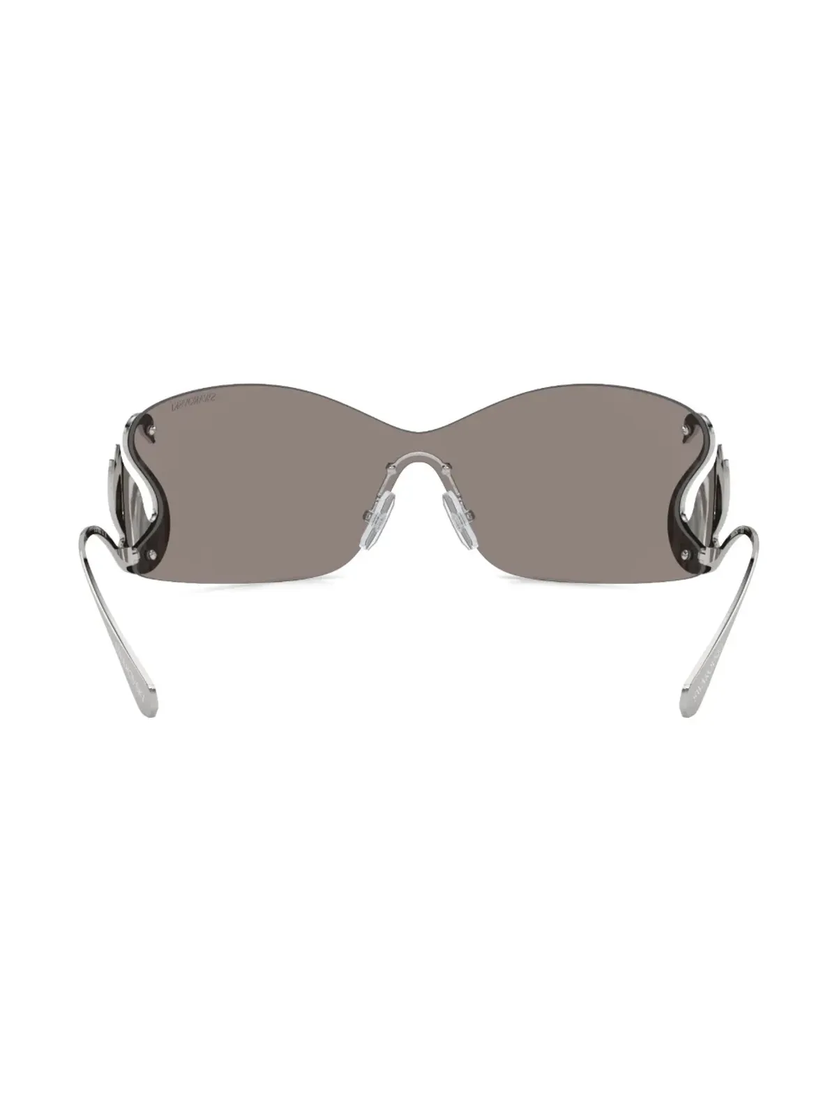 Swarovski Eyewear スワンアップリケ・シールドフレーム サングラス - 画像4