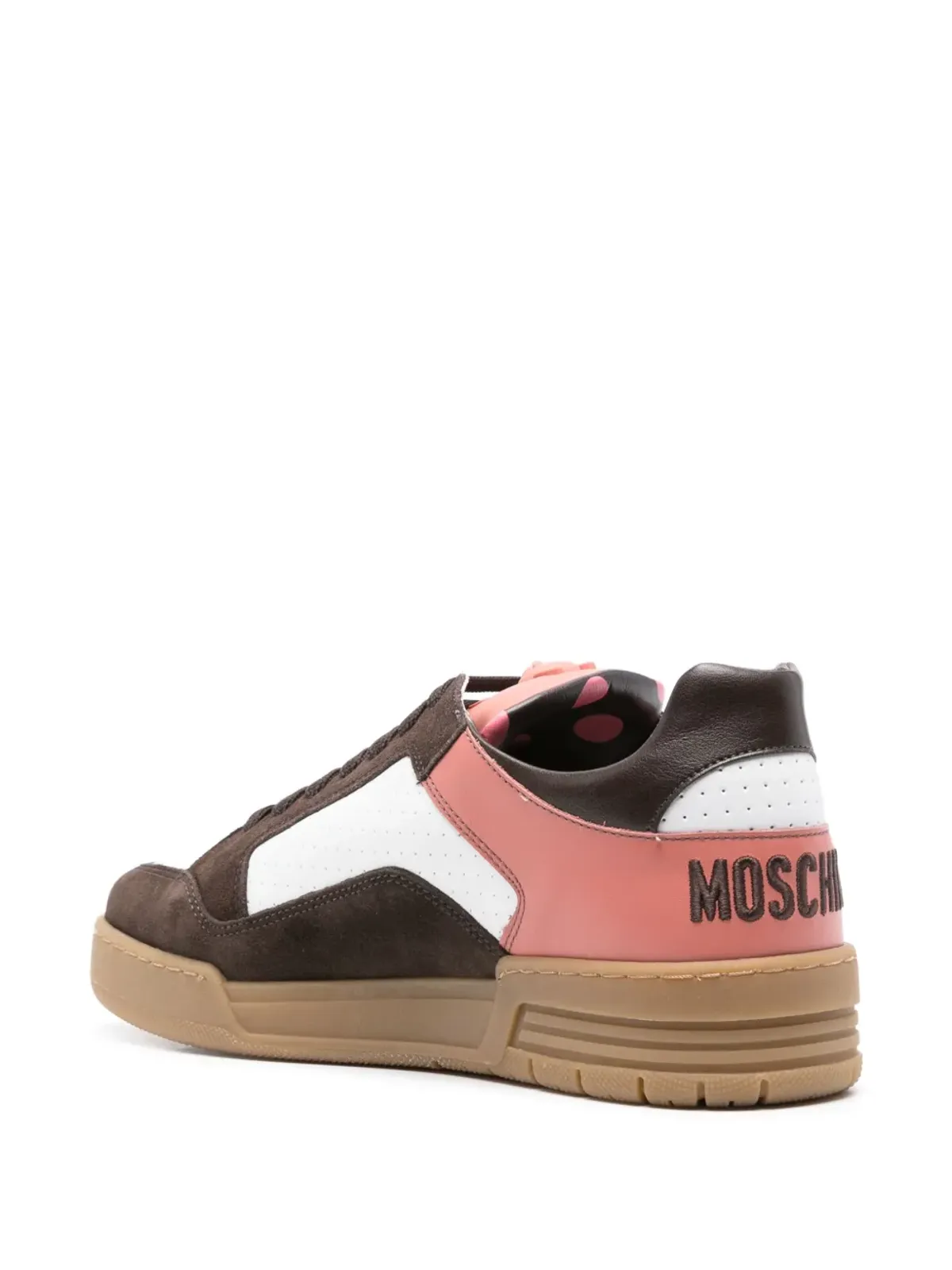 Moschino パネルドレザー スニーカー - ホワイト - 画像3