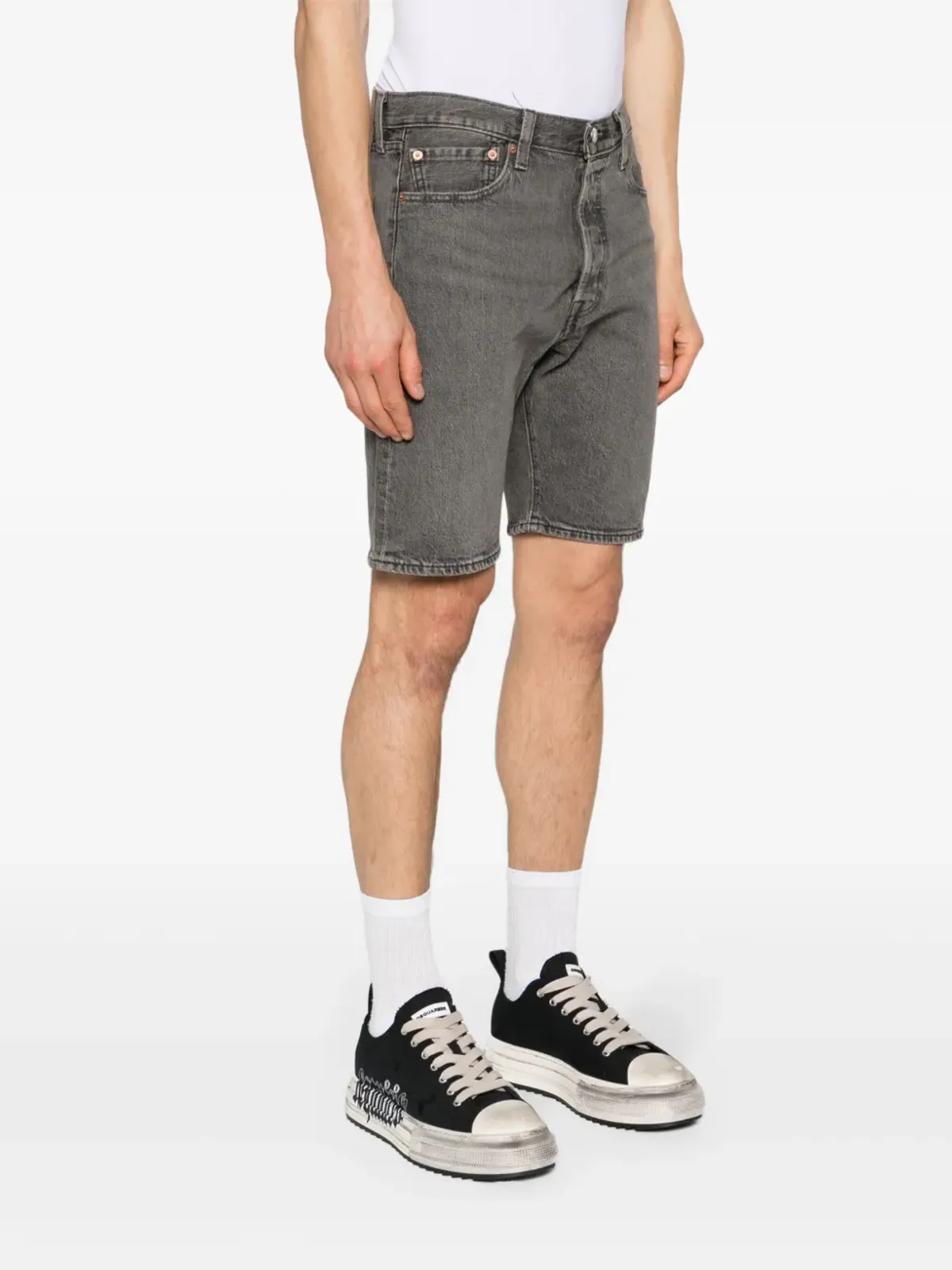 Levi's 501® オリジナル デニムショーツ グレー - 画像3