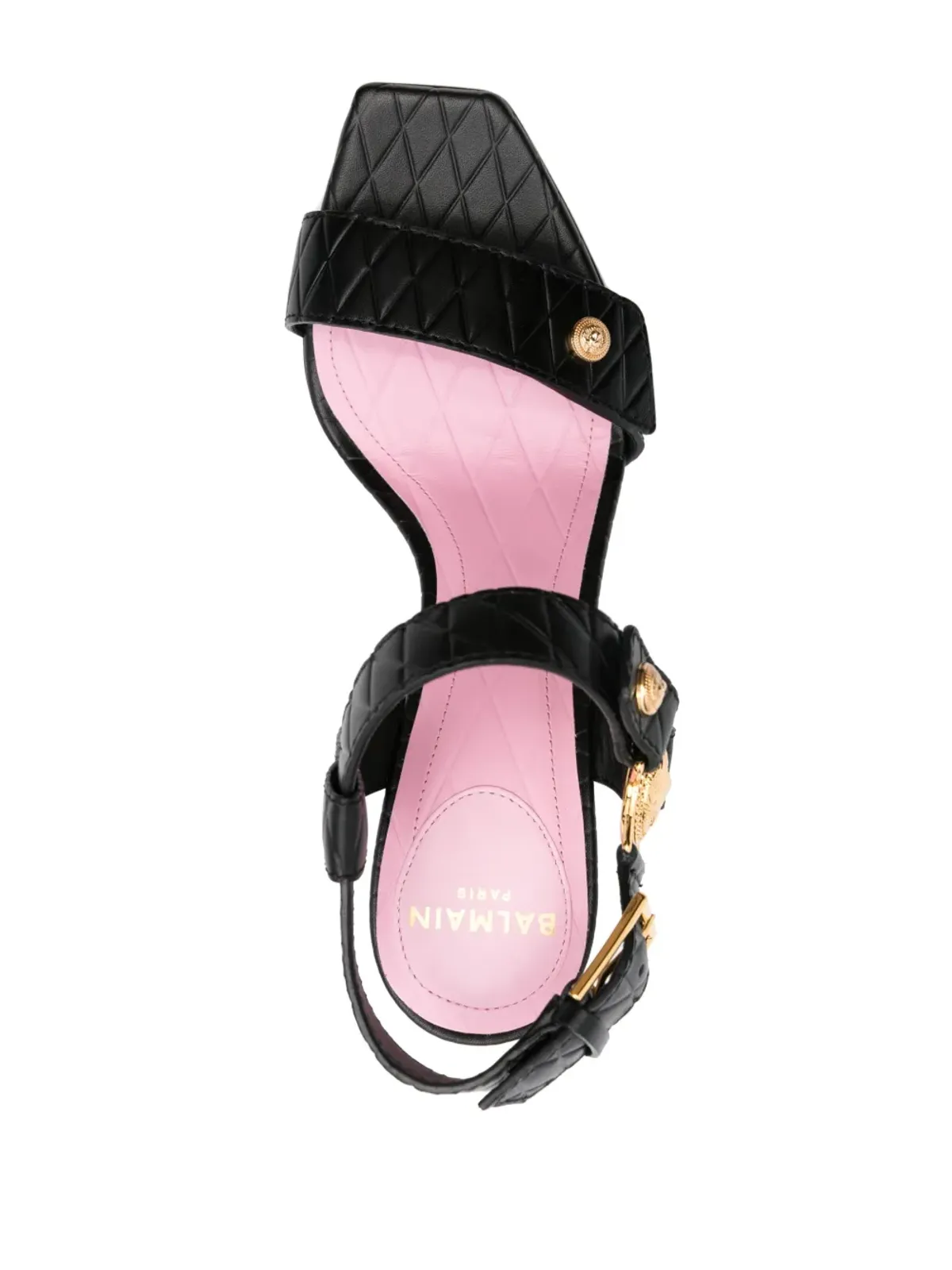 Balmain 100mm レザー サンダル - ブラック - 画像4