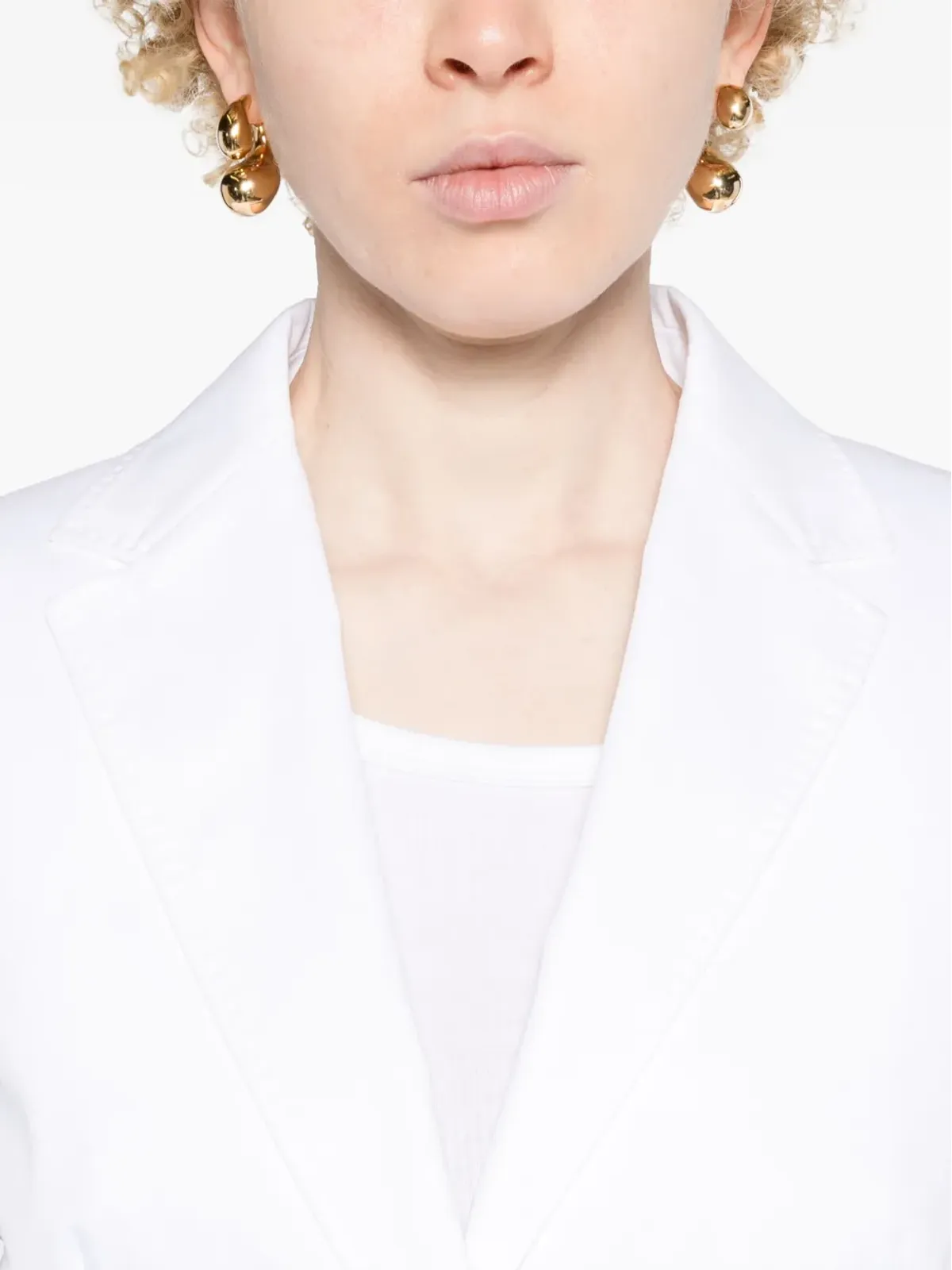 Max Mara Sarnico シングルブレスト ブレザー ホワイト - 画像5