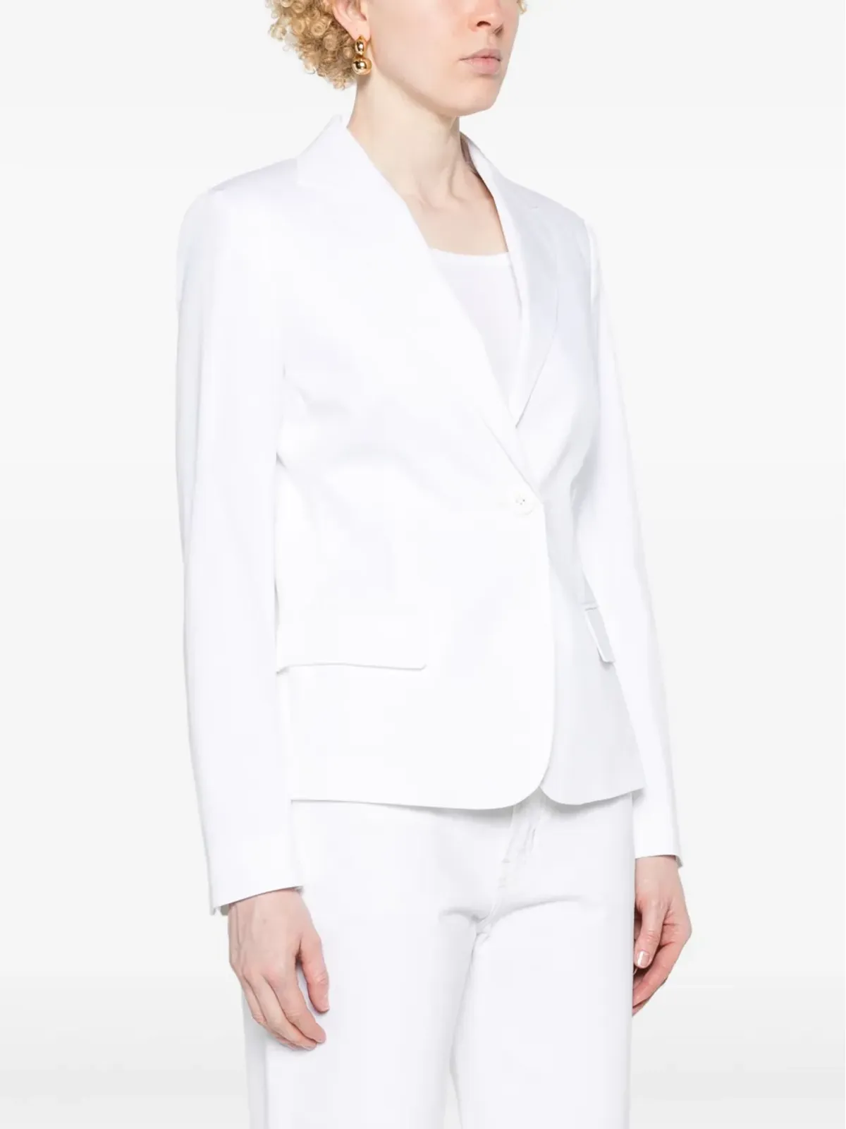 Max Mara Sarnico シングルブレスト ブレザー ホワイト - 画像3