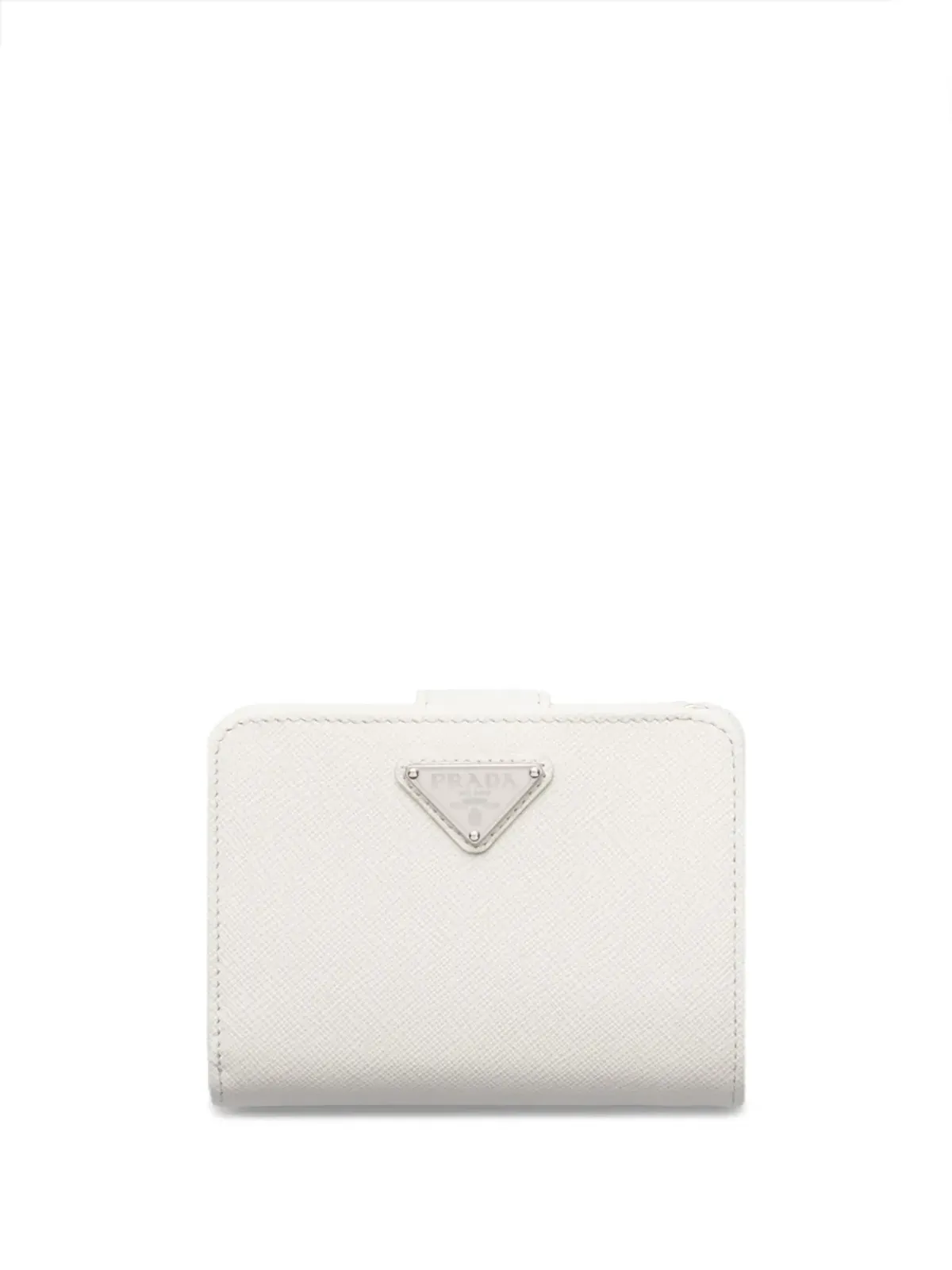 Prada 小さな三角ロゴ レザー ウォレット - ホワイト - 画像2