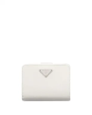 Prada 小さな三角ロゴ レザー ウォレット - ホワイト - サムネイル2