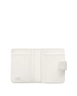 Prada 小さな三角ロゴ レザー ウォレット - ホワイト - サムネイル3