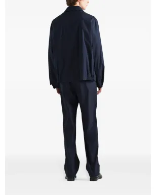 Prada ロゴパッチ コットンジャケット - ミッドナイトブルー - サムネイル3