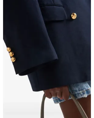 Prada ダブルブレスト コットン ブレザー ブルー - サムネイル5