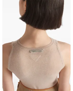 Prada セミシアーなカシミア タンクトップ - ニュートラルカラー - サムネイル5
