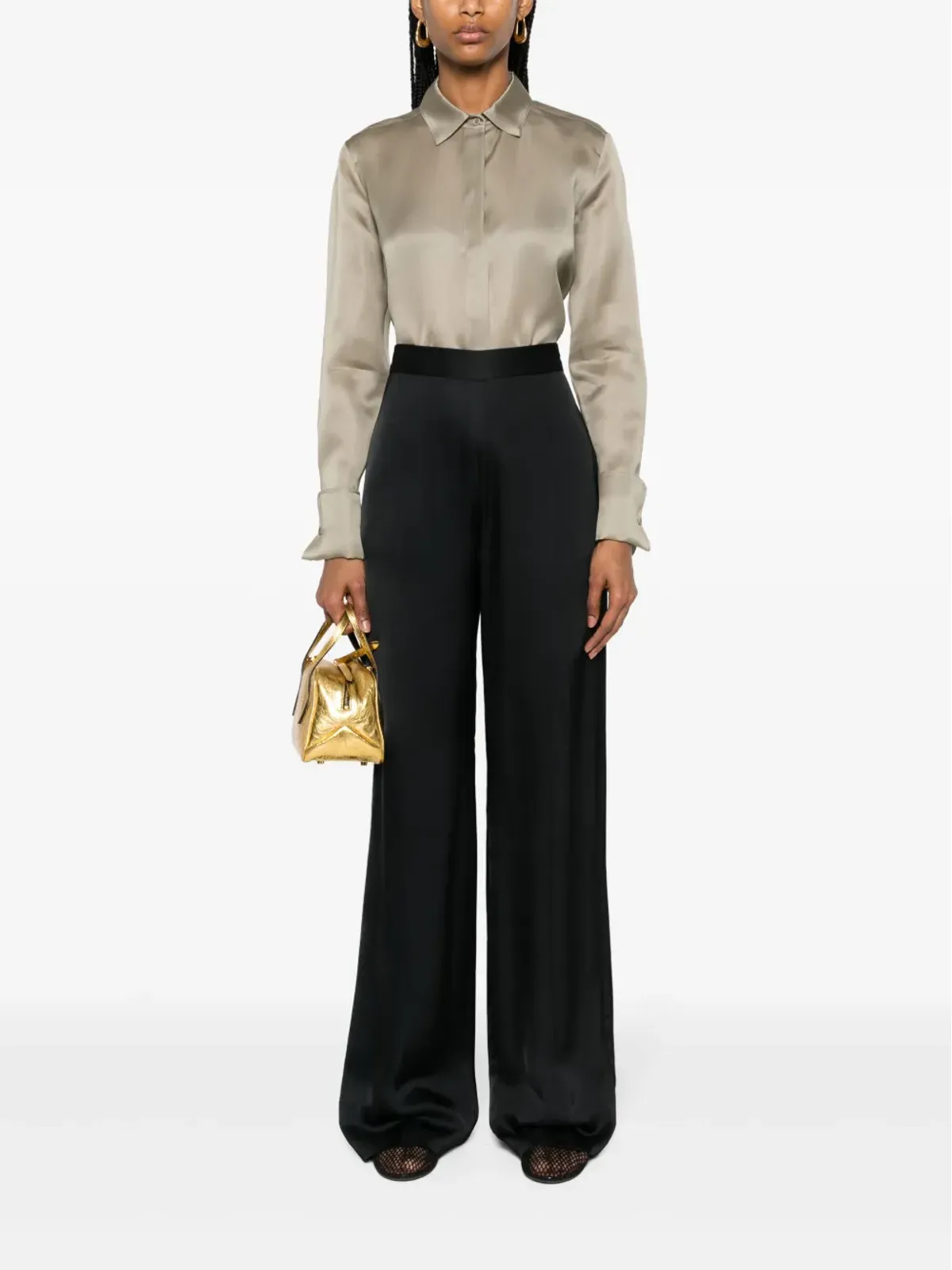 Max Mara ノラ シルクシャツ - グリーン - 画像2