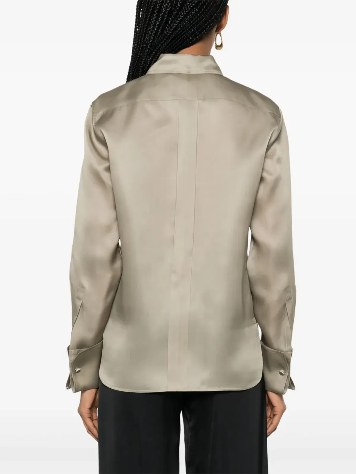 Max Mara ノラ シルクシャツ - グリーン - 画像4