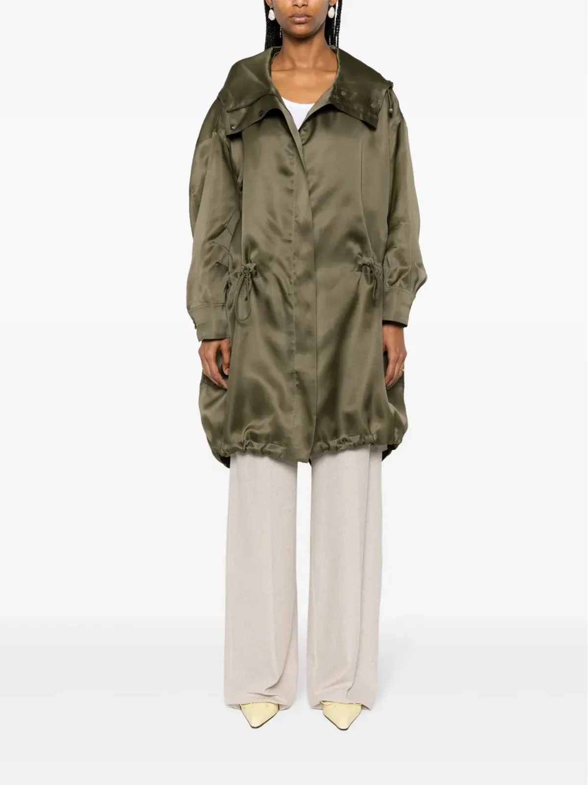 Max Mara Tambuto オーガンザ ミディコート - グリーン - 画像2