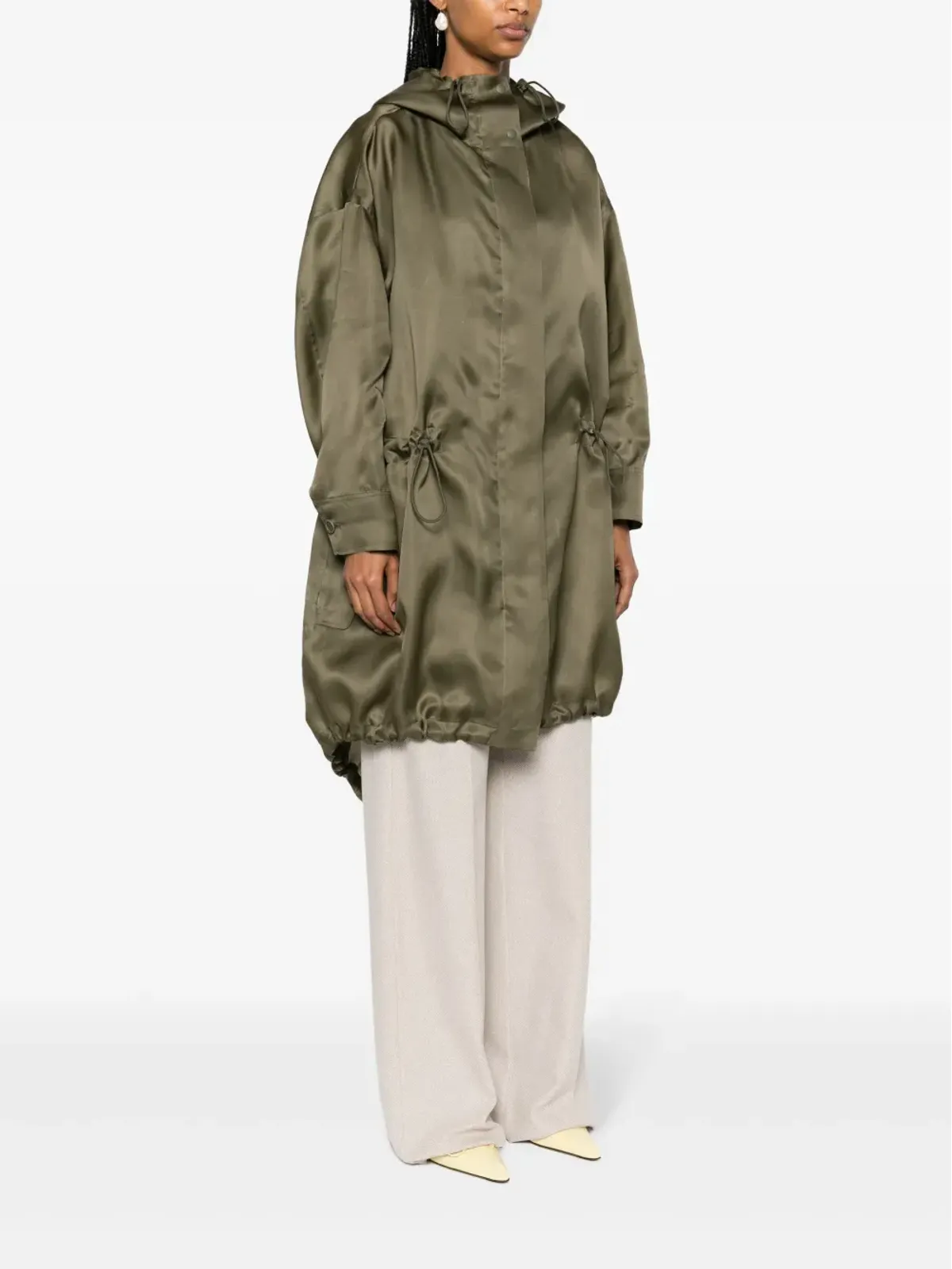 Max Mara Tambuto オーガンザ ミディコート - グリーン - 画像3