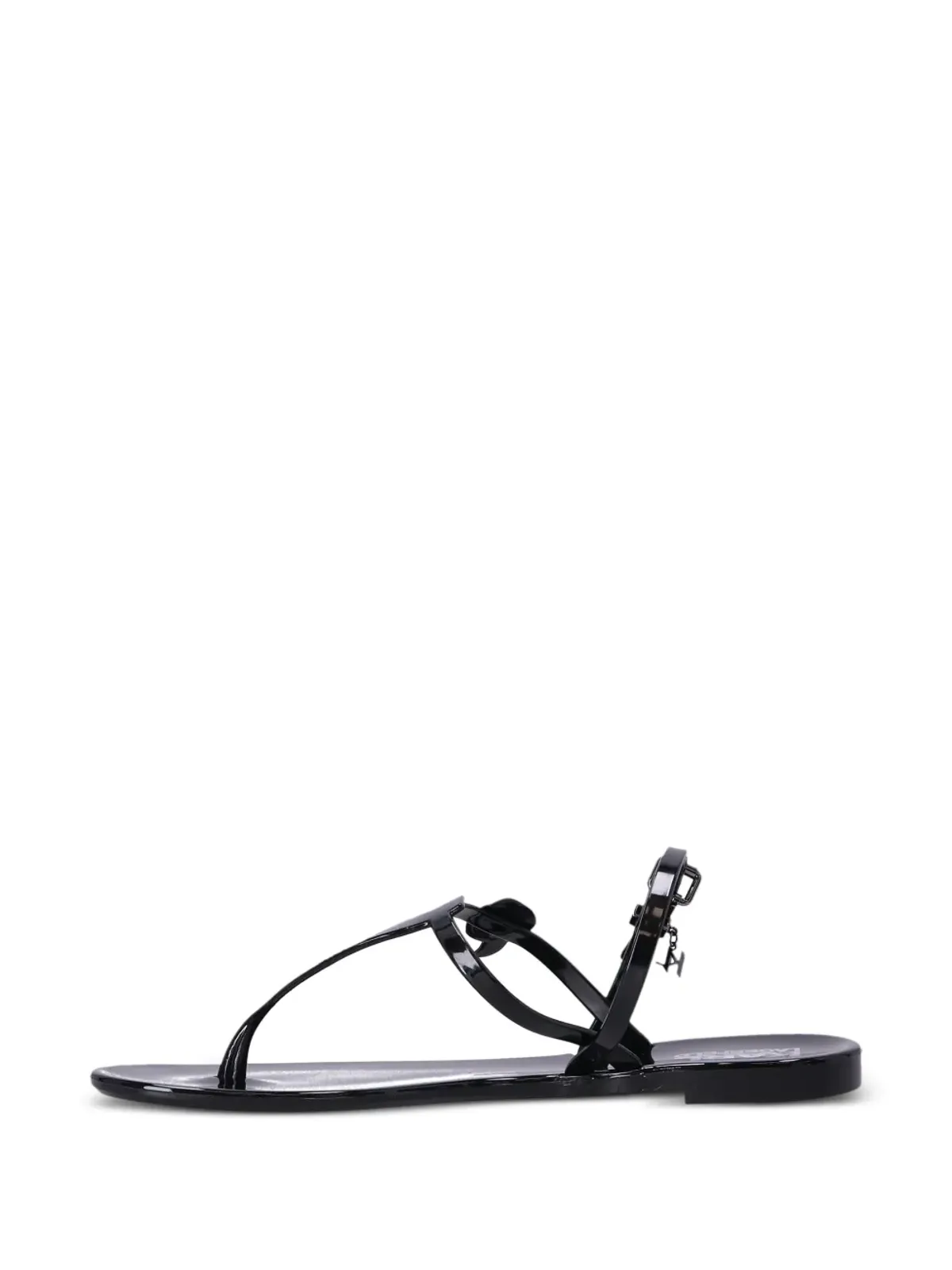 Karl Lagerfeld Ikonik Karl NFT パテント仕上げ サンダル - ブラック - 画像5