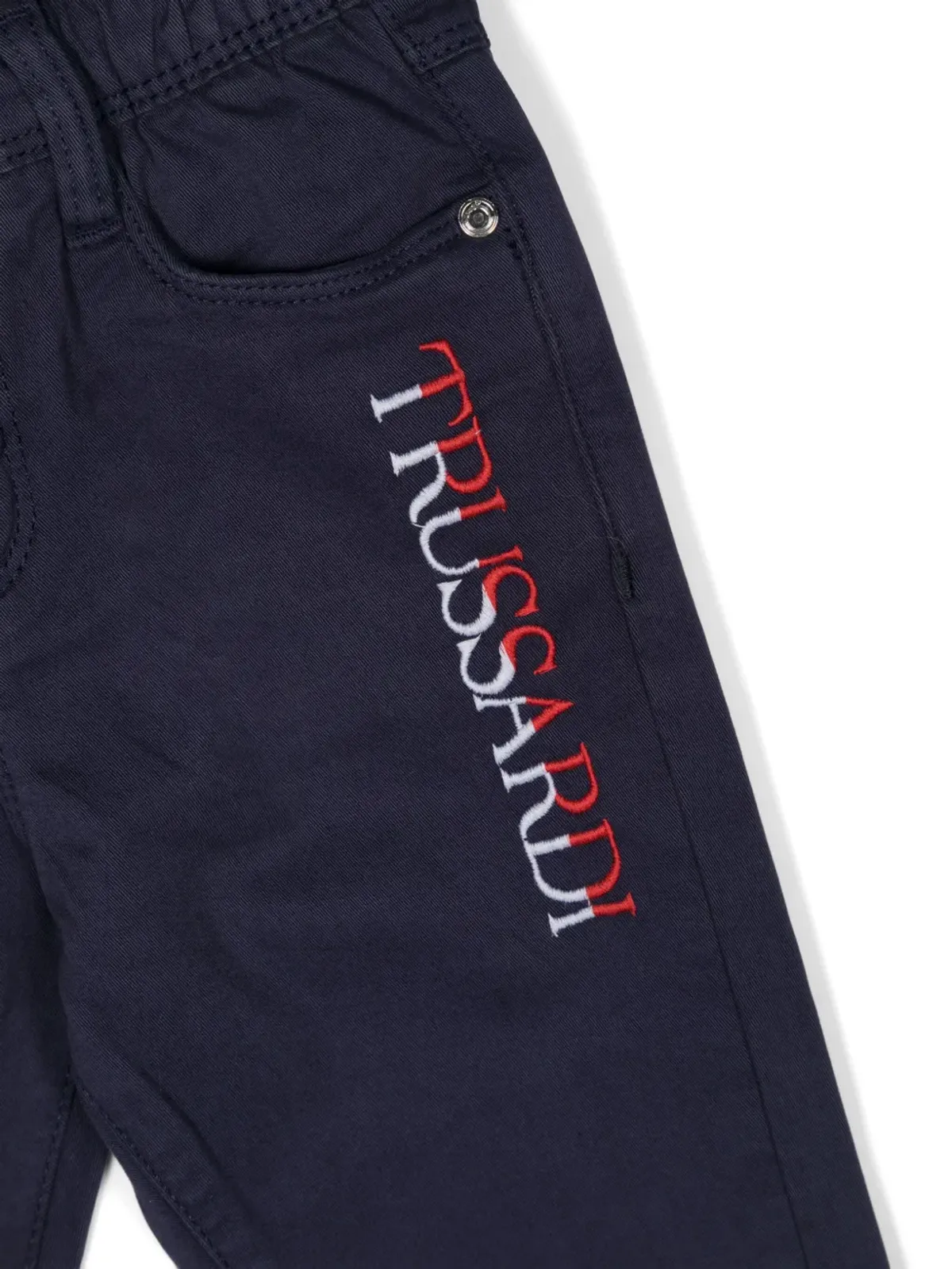 TRUSSARDI JUNIOR ロゴ刺繍 チノパンツ - 画像3
