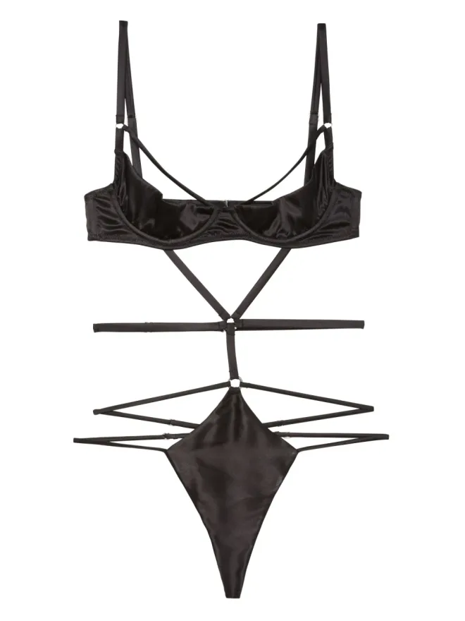 fleur du mal Fleur Du Mal ストラッピー・ボンデージ・アンダーワイヤー ボディスーツの商品画像