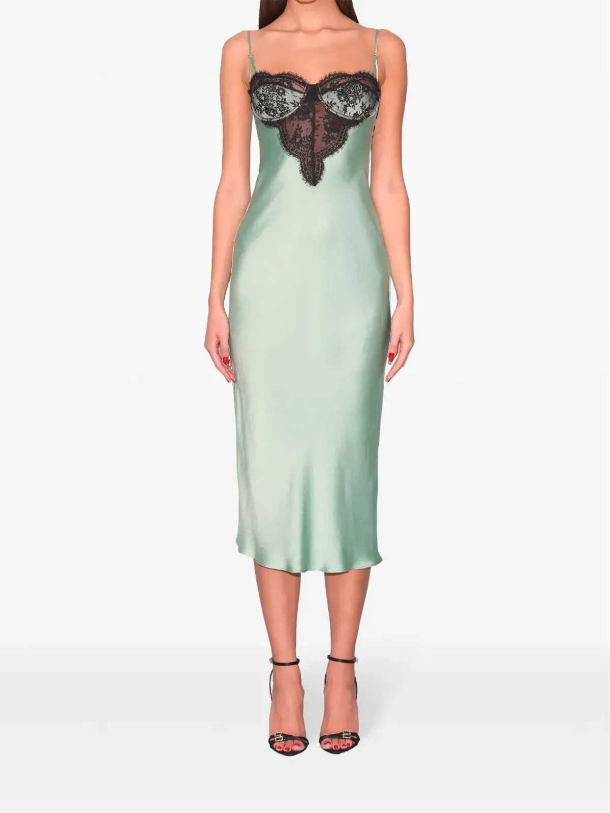 Fleur Du Mal フランキー レースカップド・スリップドレス - 画像2