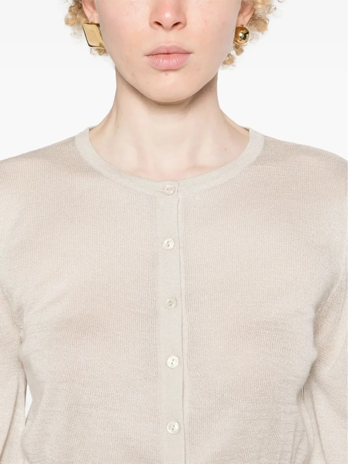 Wild Cashmere テイラー ファインニット クロップド カーディガン - 画像5