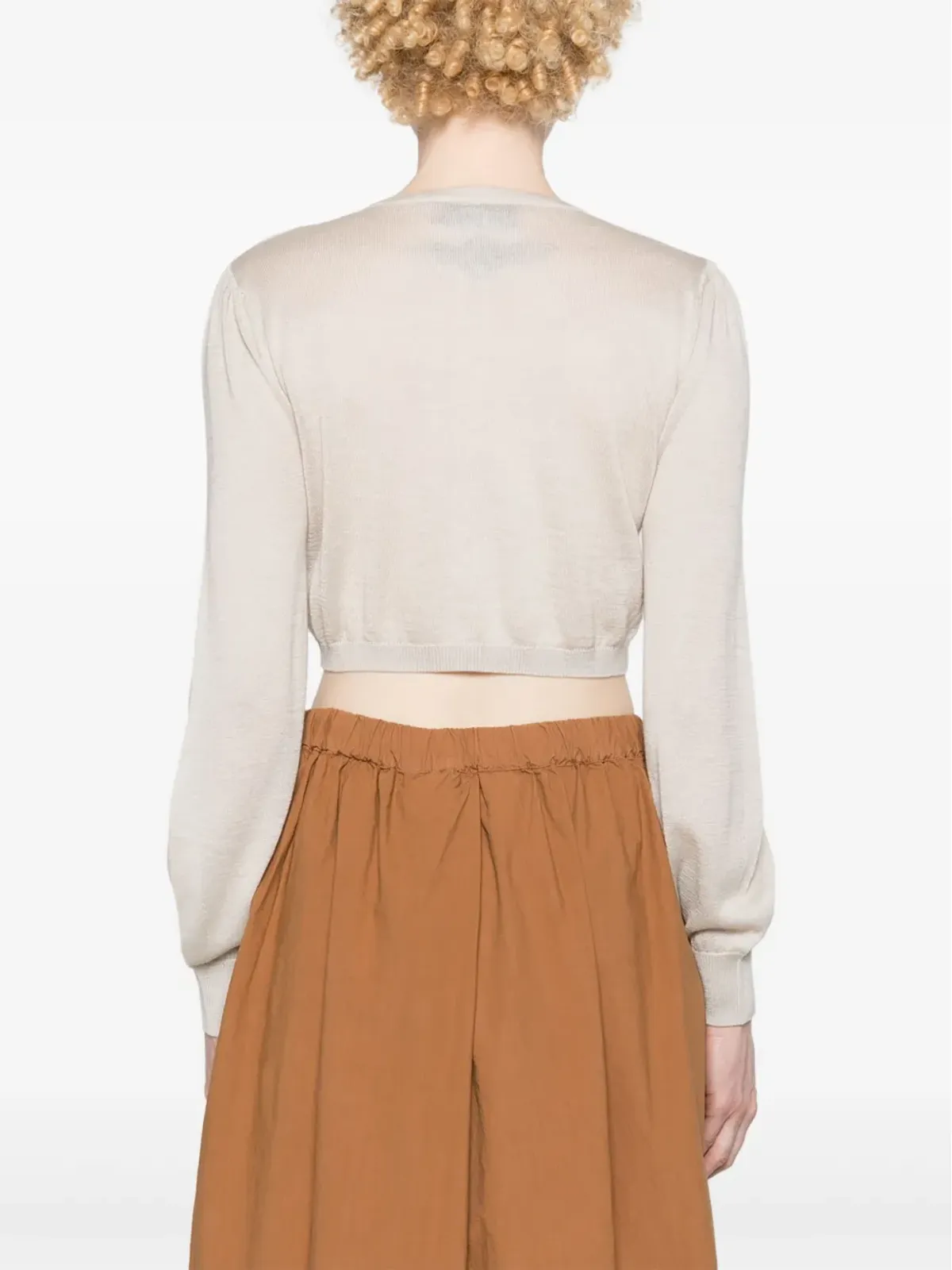 Wild Cashmere テイラー ファインニット クロップド カーディガン - 画像4