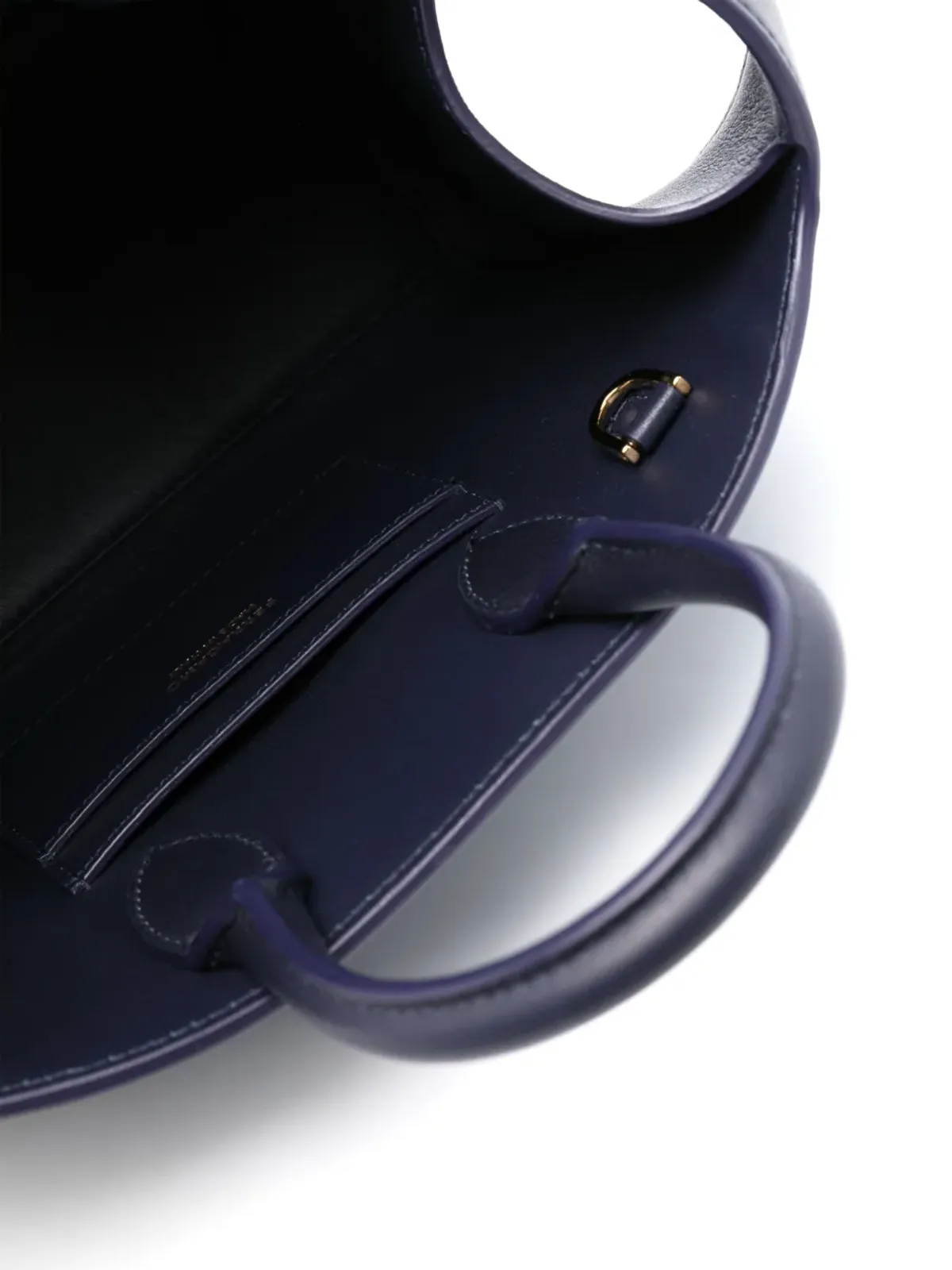 Ferragamo ロゴプリント レザートートバッグ ブルー - 画像5